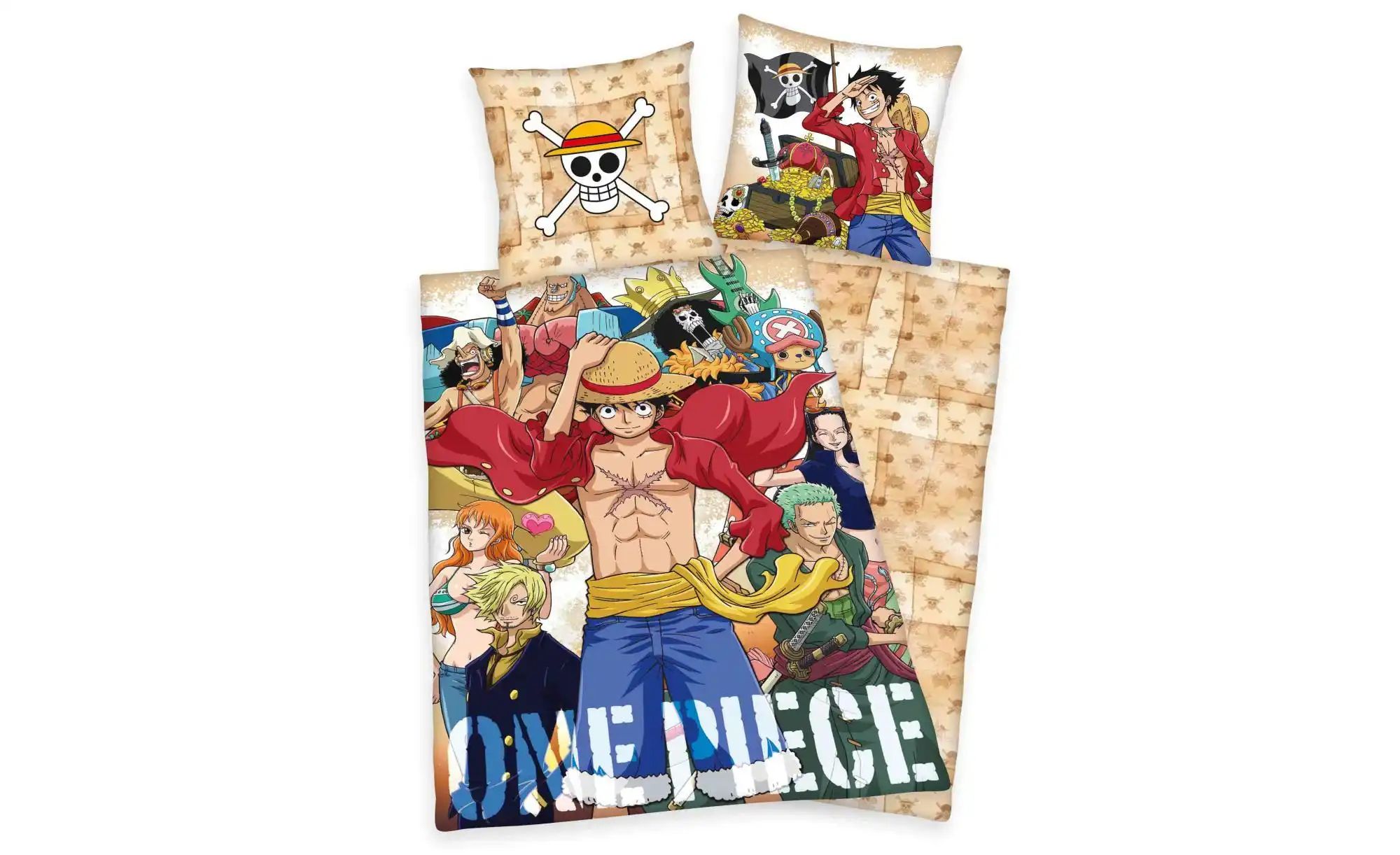 Bettwäsche-Set One Piece Ruffy   ¦ mehrfarbig ¦ Maße (cm): B: 135 H: 1 Bett günstig online kaufen