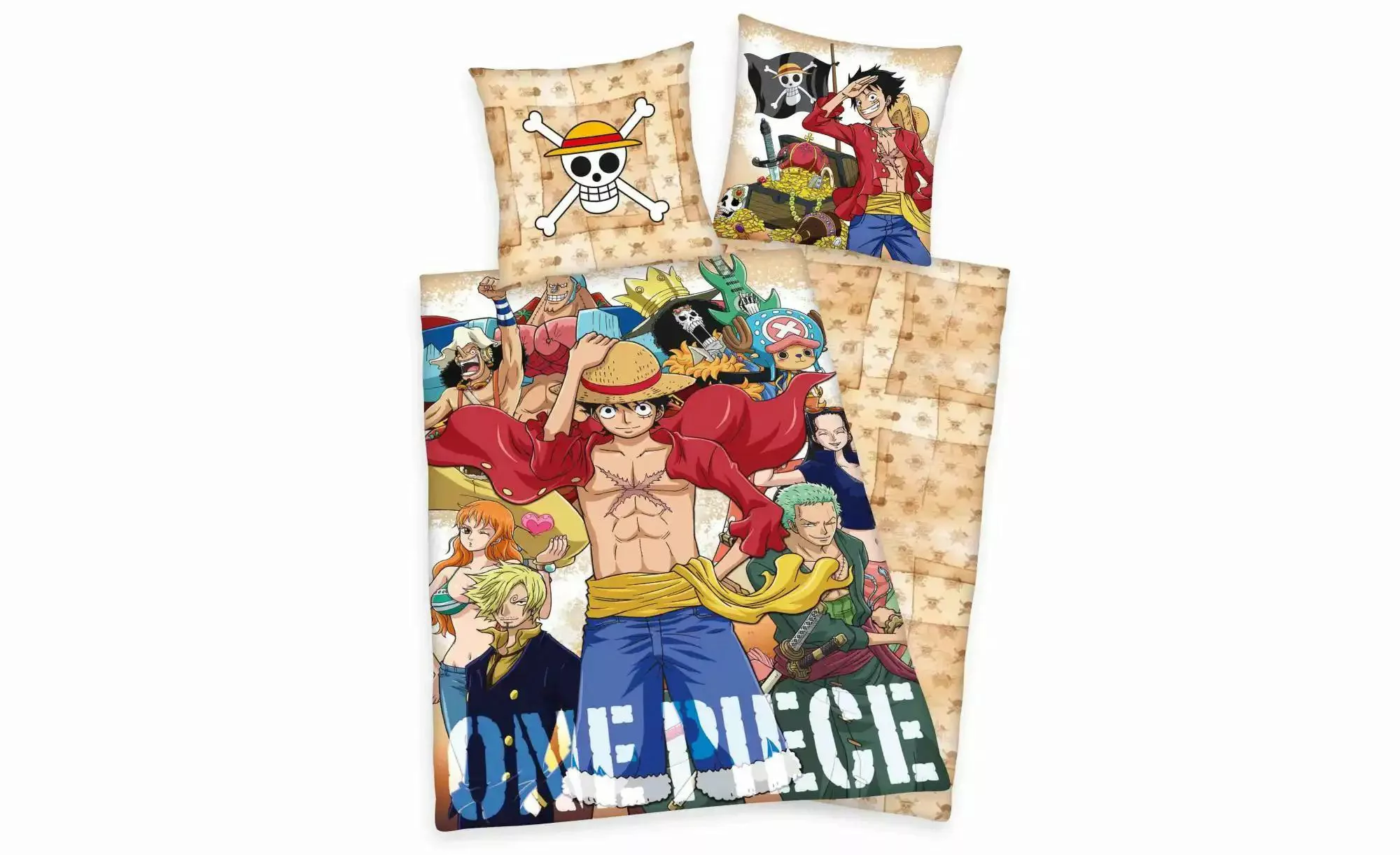 Bettwäsche-Set One Piece Ruffy   ¦ mehrfarbig ¦ Maße (cm): B: 135 H: 1 Bett günstig online kaufen