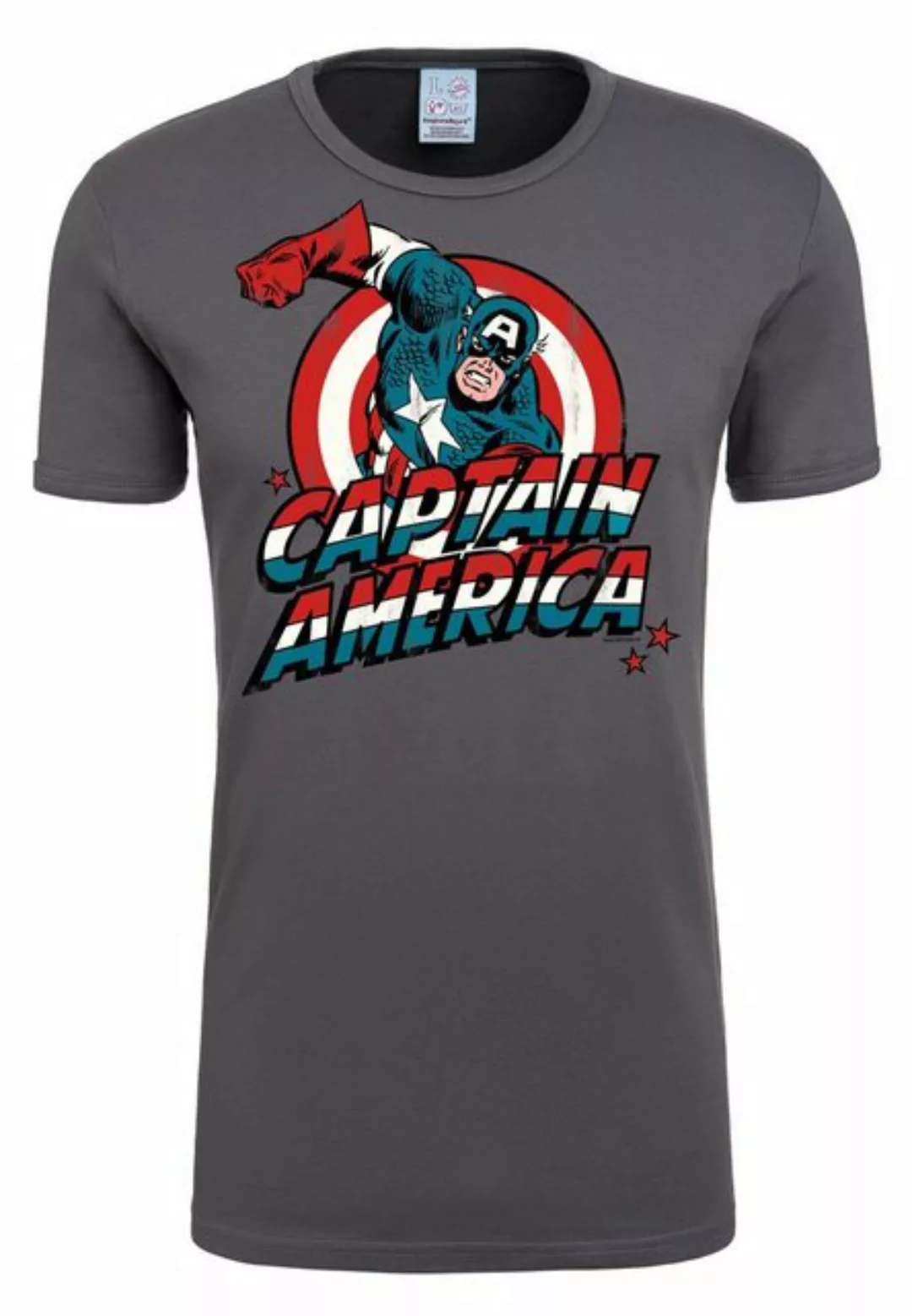 LOGOSHIRT T-Shirt "Captain America", mit lizenzierten Originaldesign günstig online kaufen