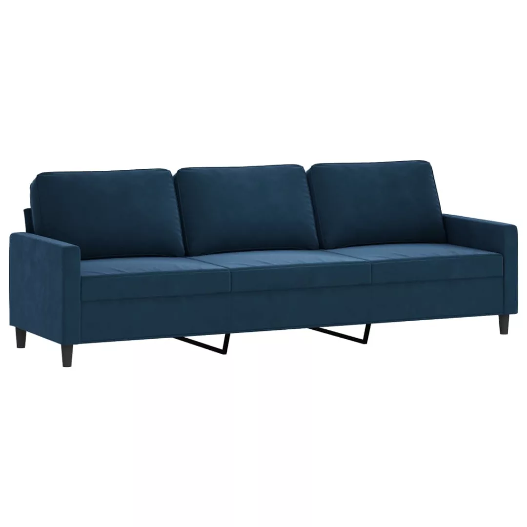 Vidaxl 3-sitzer-sofa Blau 210 Cm Samt günstig online kaufen