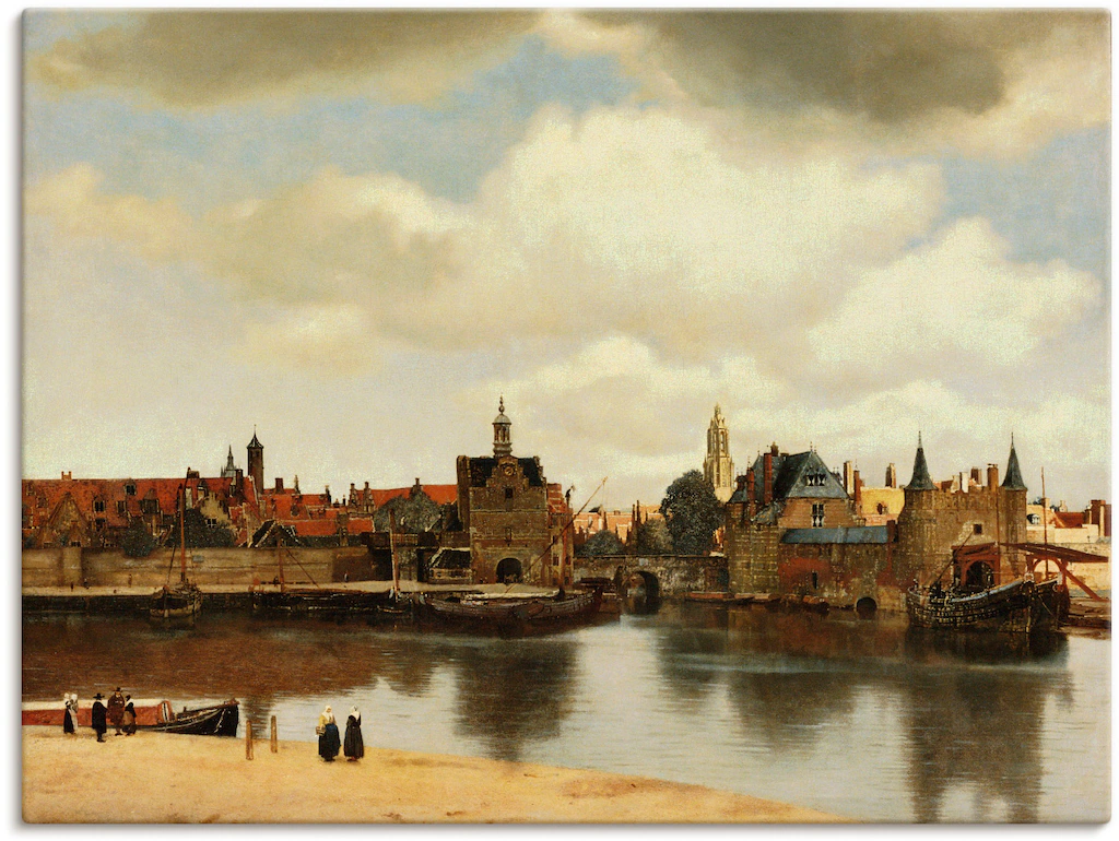 Artland Leinwandbild "Ansicht der Stadt Delft. Um 1660", Niederlande, (1 St günstig online kaufen