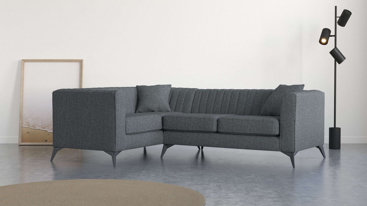 Places of Style Ecksofa "MATTHEW B/T/H: 240/167/74 cm", L-Form, Steppung im günstig online kaufen