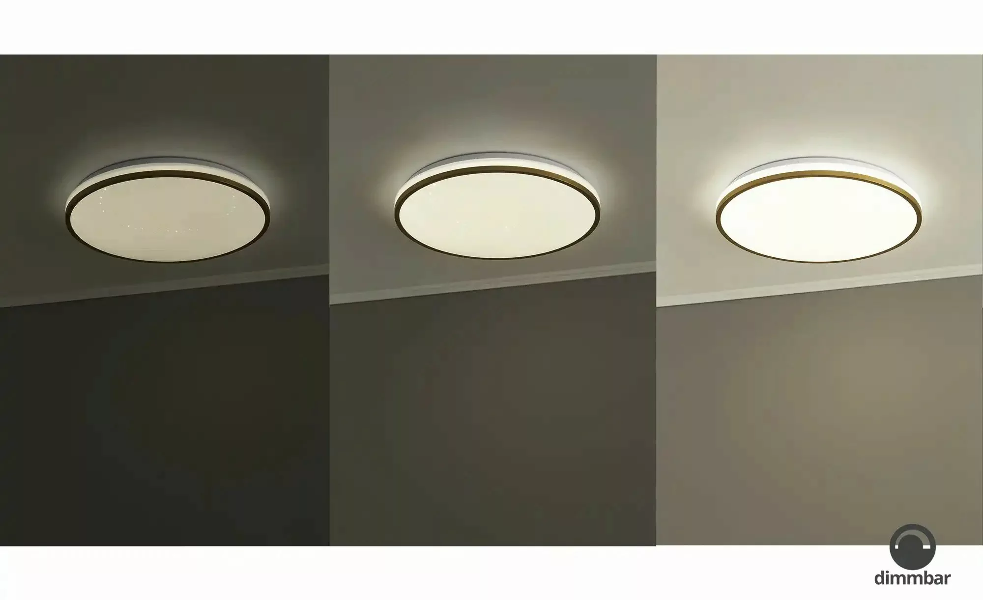 KHG LED-Panel ¦ gold ¦ Maße (cm): H: 7,5  Ø: 38 Lampen & Leuchten > Deckenl günstig online kaufen