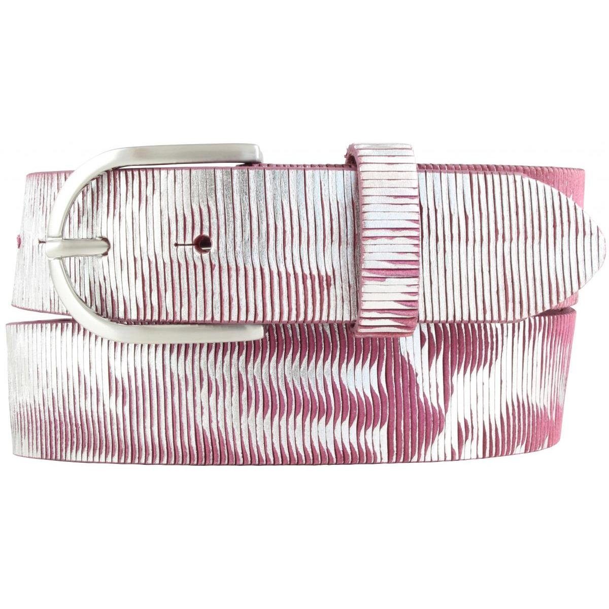 BELTINGER Ledergürtel Damen-Gürtel aus Vollrindleder Metall-Optik günstig online kaufen