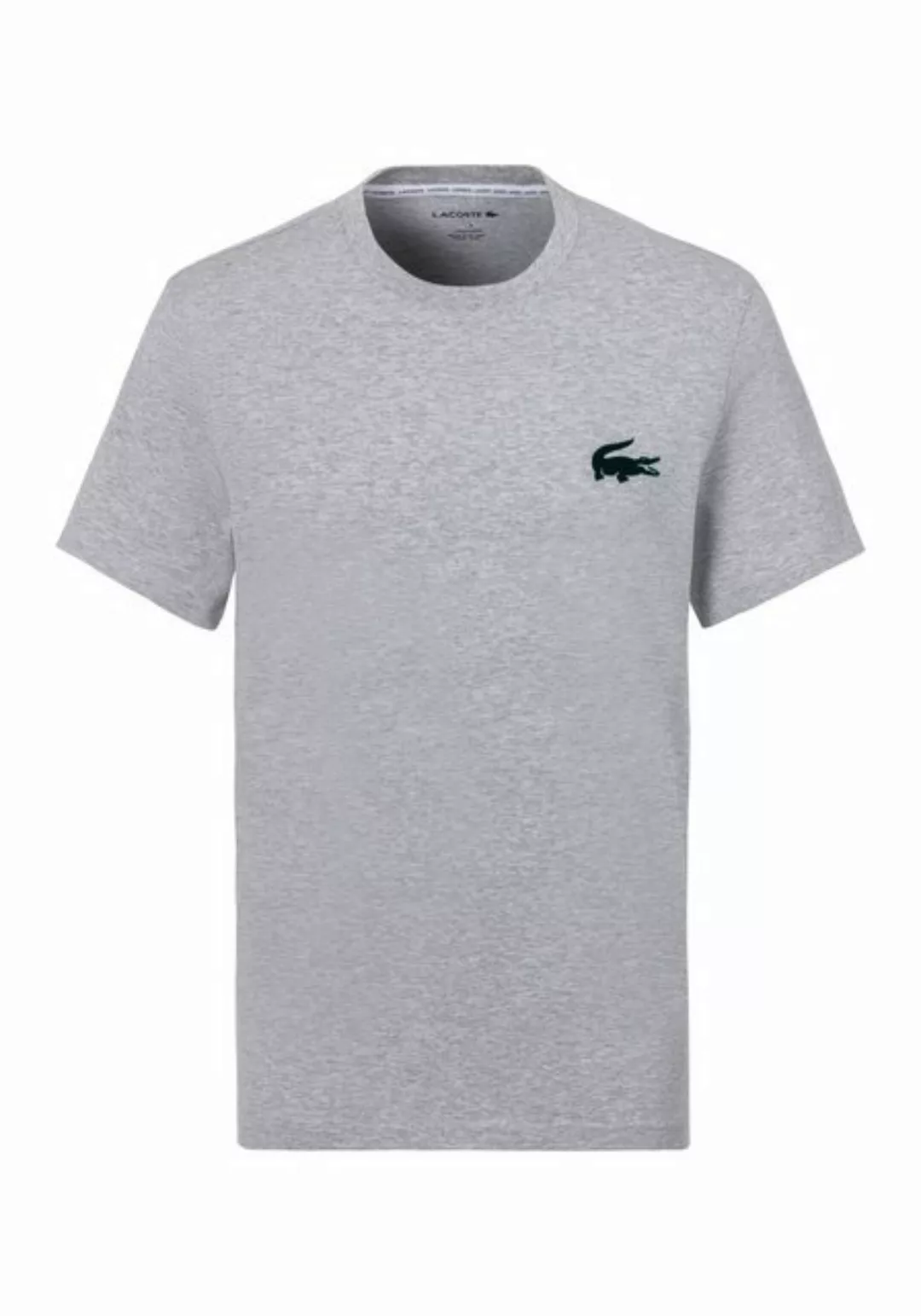 Lacoste T-Shirt mit großem Krokodillogo aus Samt günstig online kaufen