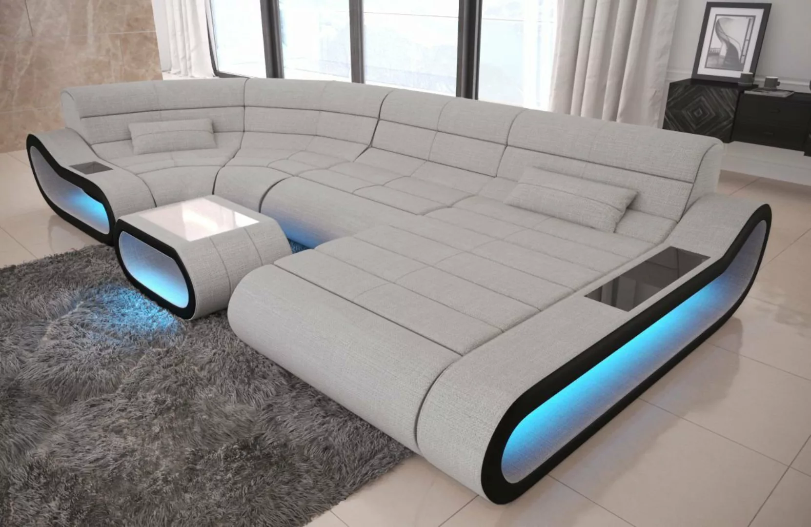 Sofa Dreams Wohnlandschaft Stoff Couch Polstersofa Concept U Form Stoffsofa günstig online kaufen