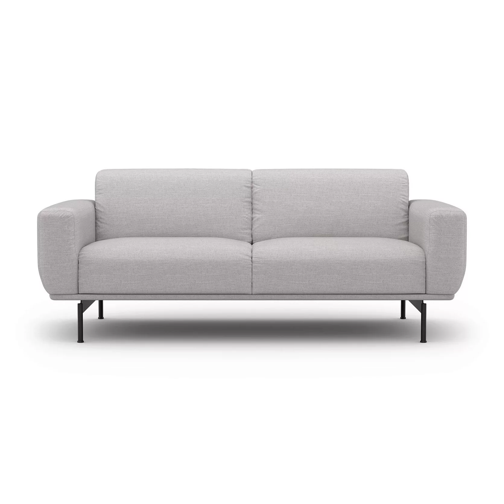 Sit with us - Air 2-Sitzer Sofa mit Kufengestell - hellgrau/Stoff Nobile/Bx günstig online kaufen