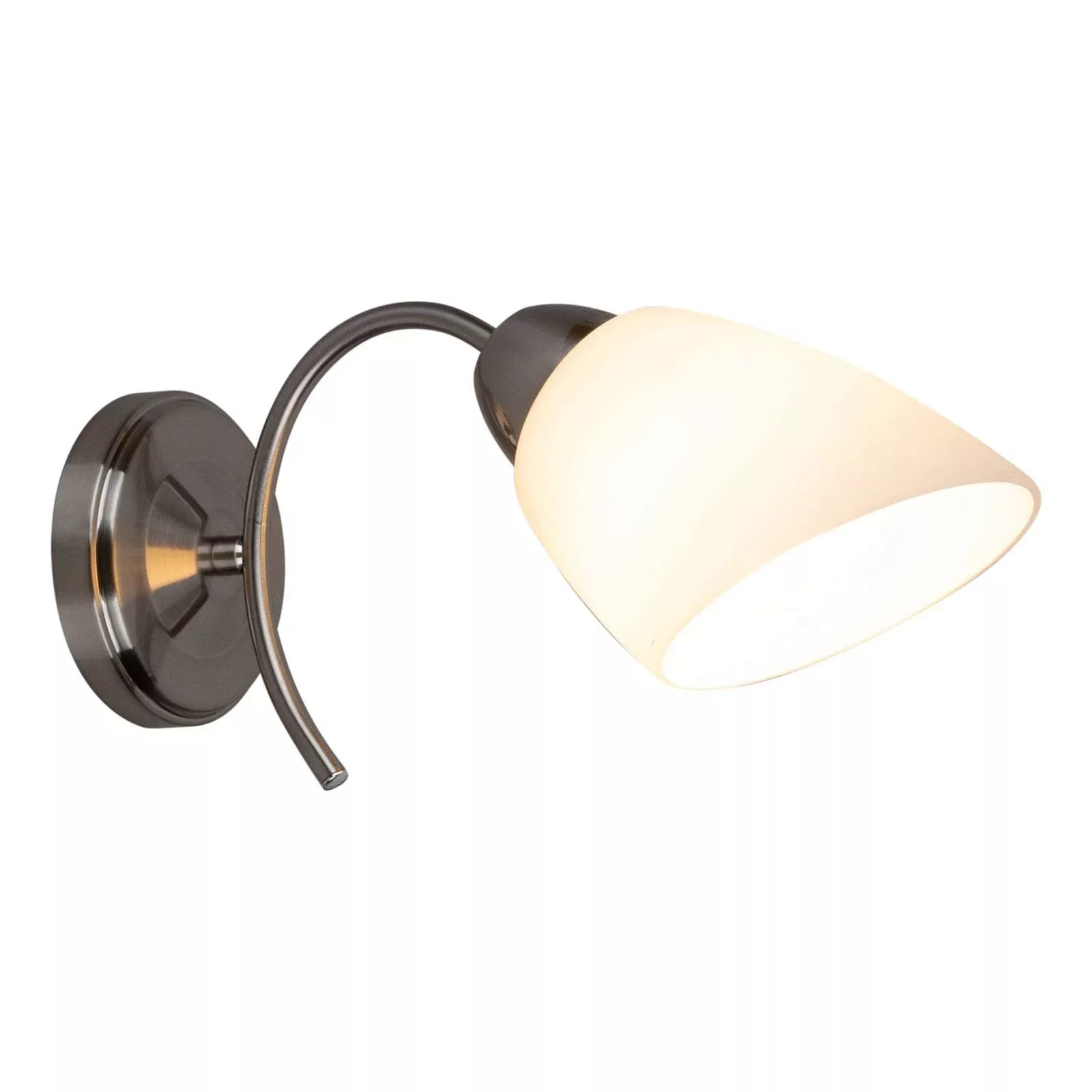 Wandlampe Varietta mit Glasschirm, nickel günstig online kaufen