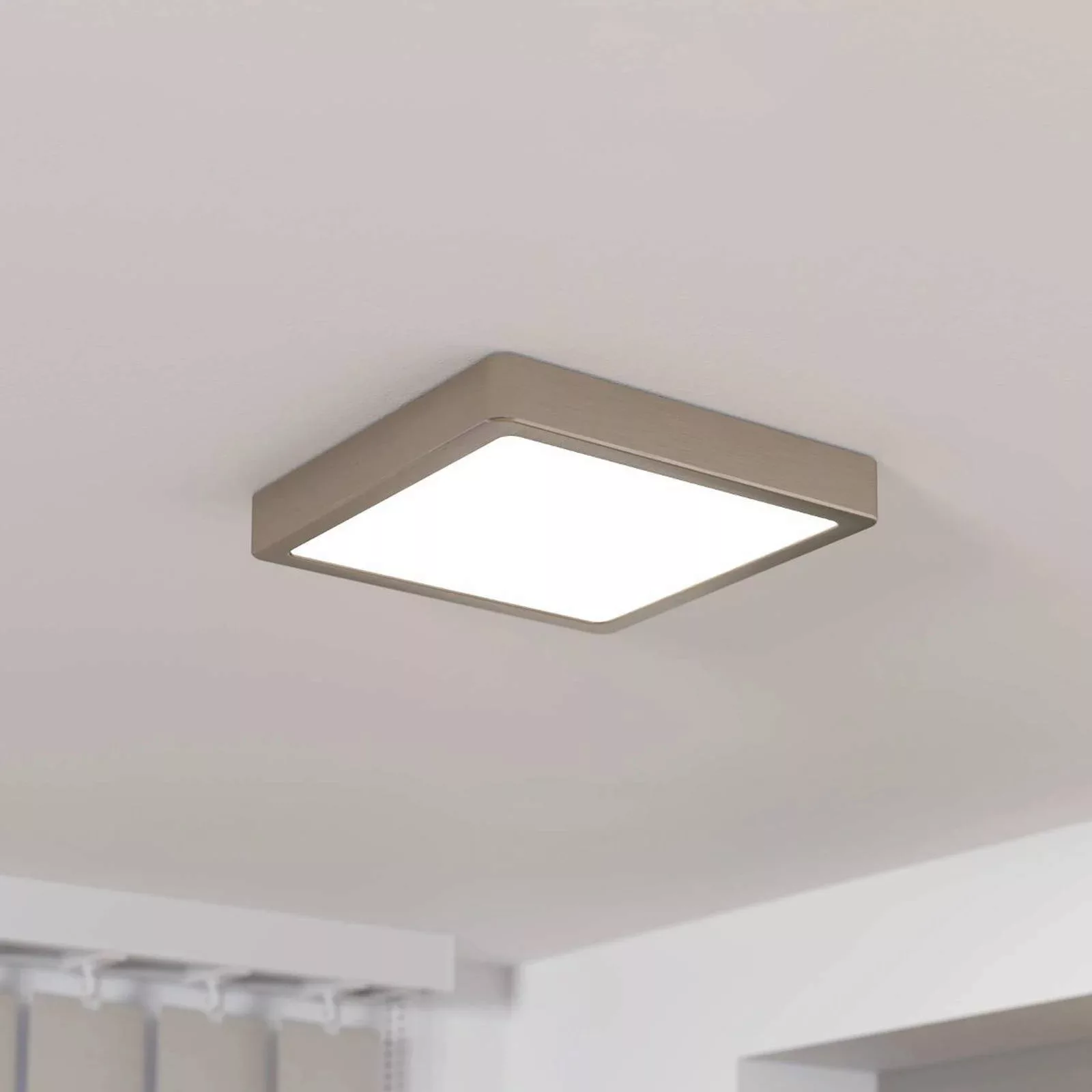 LED-Anbaupanel Fueva 5 IP20 830 nickel 21x21cm günstig online kaufen