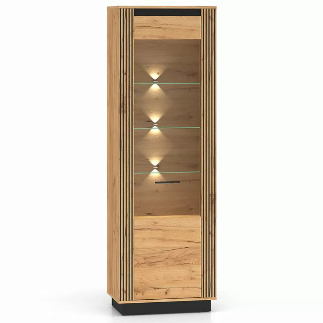 Lomadox Vitrine URBANIA-131 Vitrinenschrank inkl. Beleuchtung 65 cm breit m günstig online kaufen