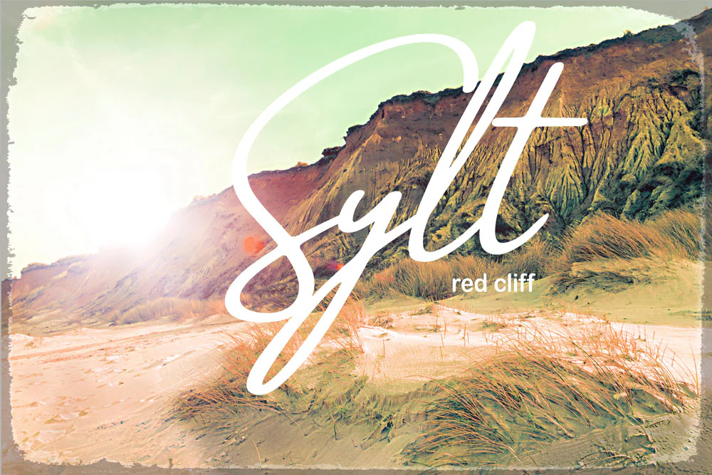 queence Metallbild "Red Cliff", Strand, (1 St.) günstig online kaufen