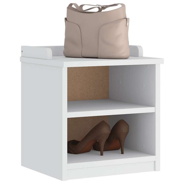 vidaXL Schuhschrank Flurbank SANDNES Weiß 45x40x50 cm Massivholz Kiefer günstig online kaufen