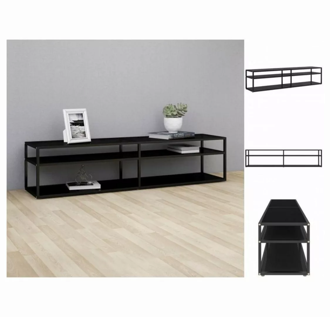 vidaXL TV-Schrank TV-Schrank Schwarz 180x40x40,5 cm Hartglas Lowboard günstig online kaufen