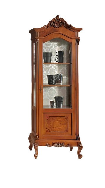 JVmoebel Vitrine Schränke Holz Vitrinen Glas Schrank Echtholz Vitrine Möbel günstig online kaufen