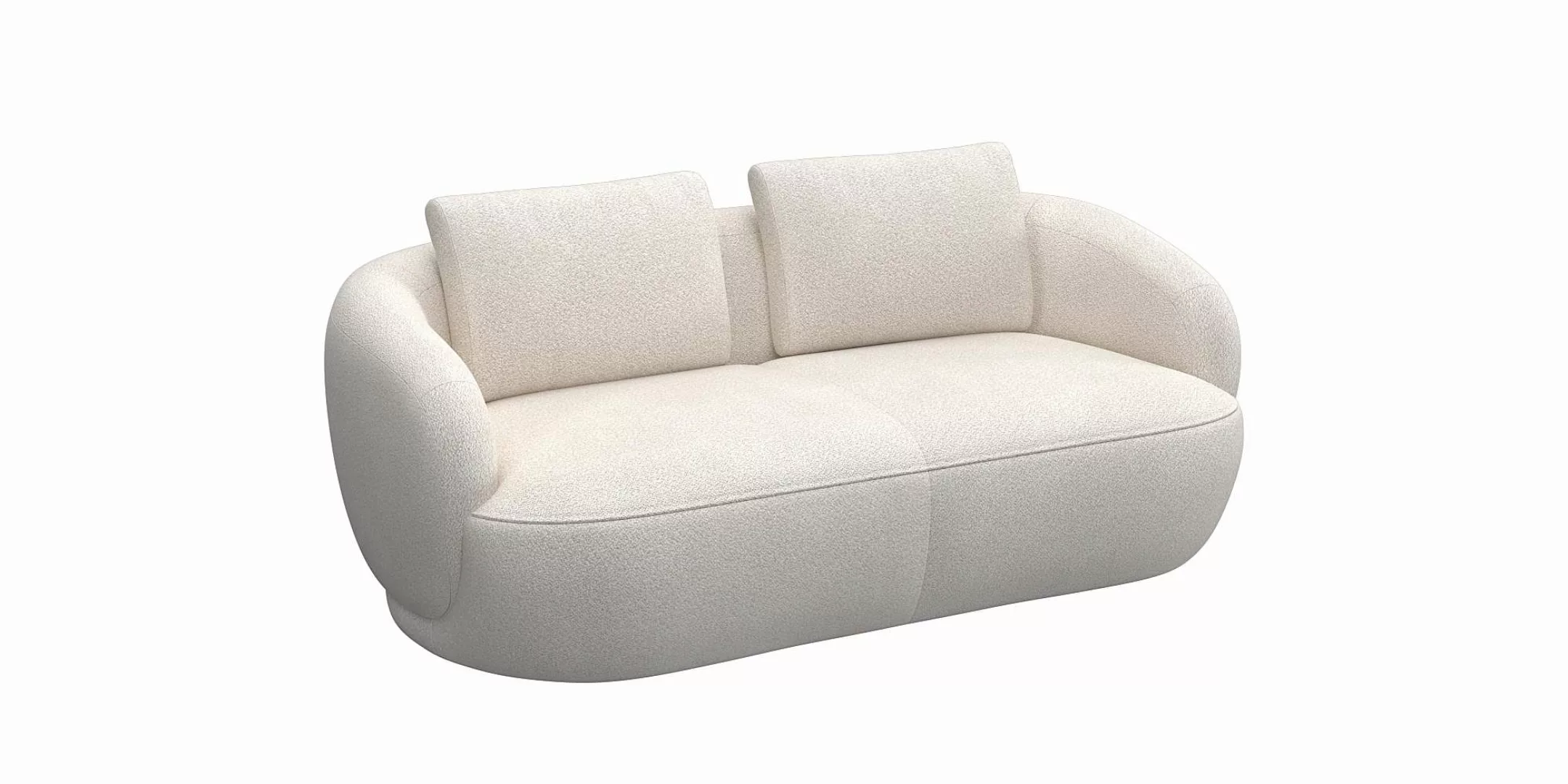 FLEXLUX 2,5-Sitzer »Torino, rund, Couch, Loveseat,«, Modernes, organisches günstig online kaufen