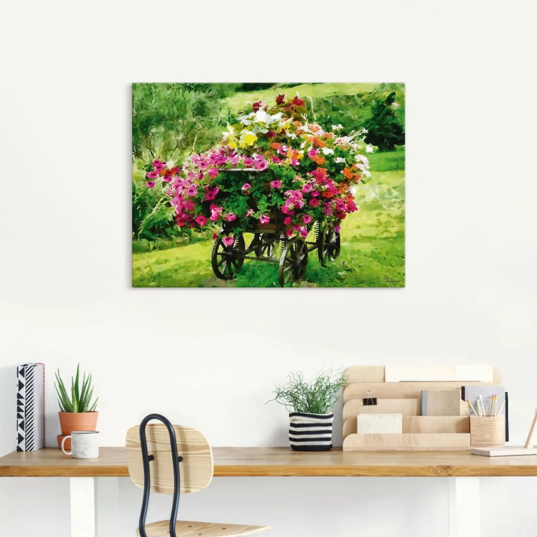 Artland Wandbild »Kutsche mit Blumen«, Blumenbilder, (1 St.) günstig online kaufen