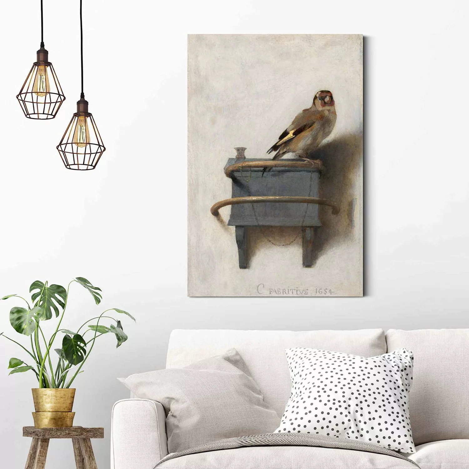 Reinders! Wandbild »Wandbild Der Distelfink Carel Fabritius - Vogel - Kunst günstig online kaufen