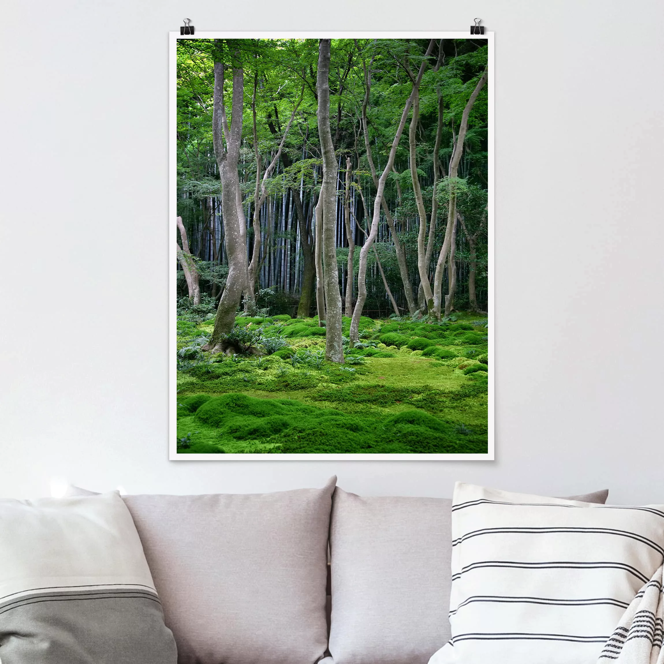 Poster Wald - Hochformat Japanischer Wald günstig online kaufen