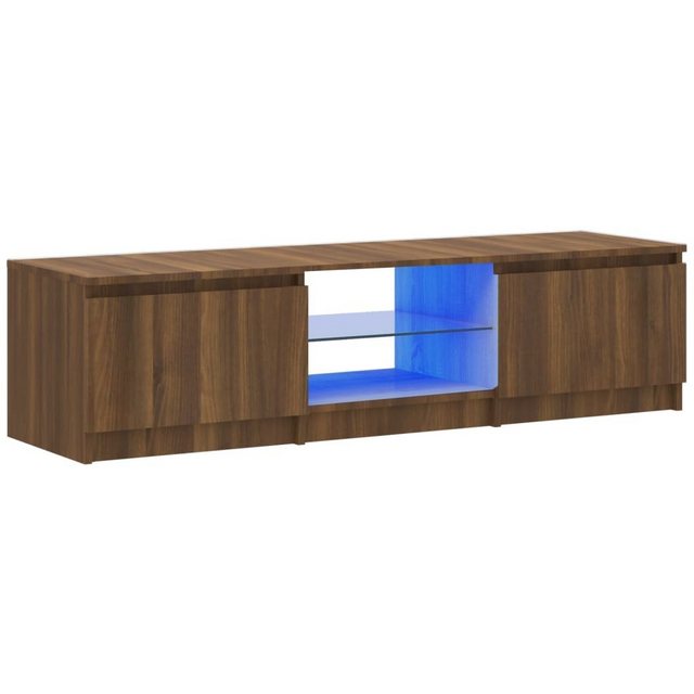 vidaXL TV-Schrank TV-Schrank mit LED-Leuchten Braun Eichen-Optik 140x40x35, günstig online kaufen