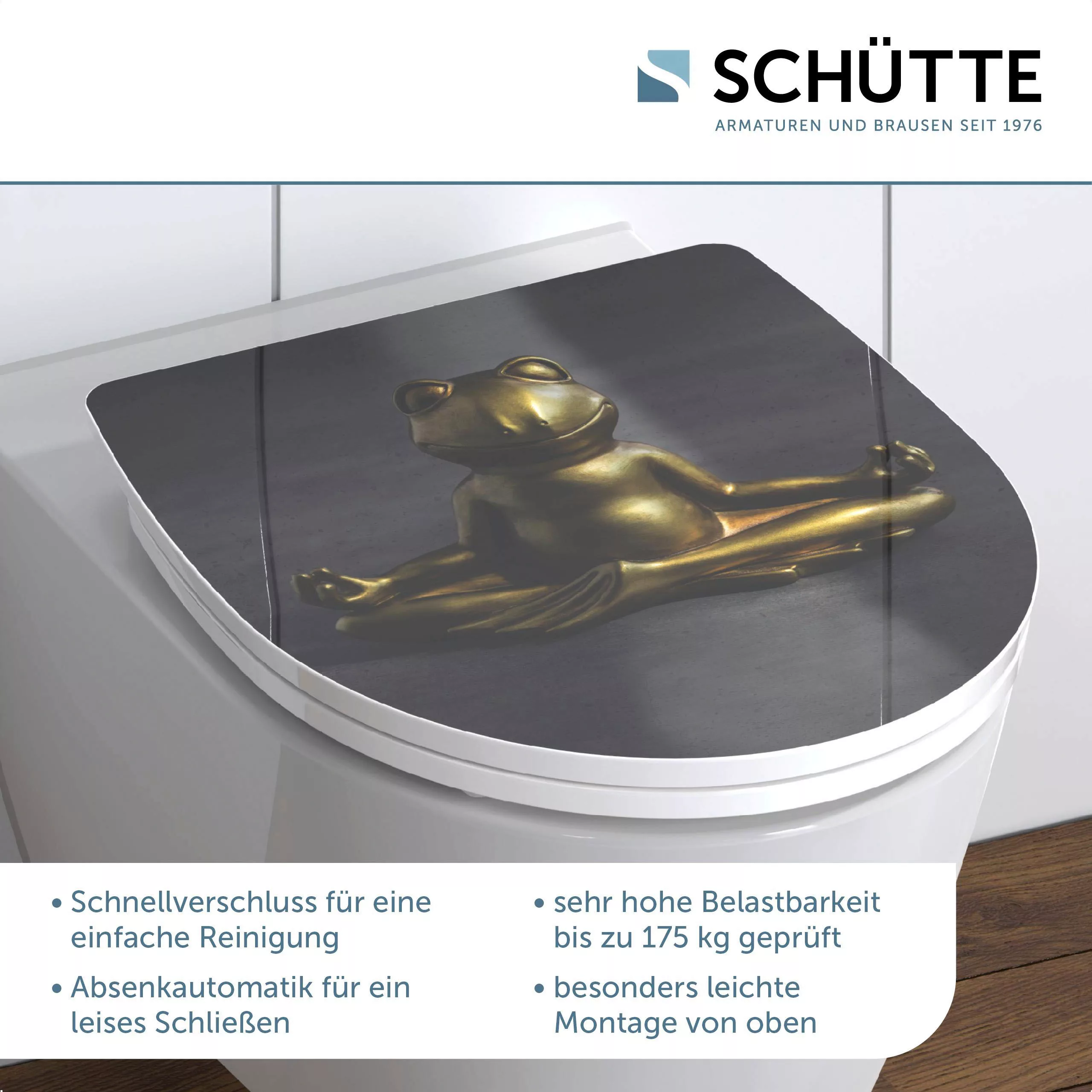 Schütte WC-Sitz "Relaxing Frog", Duroplast, mit Absenkautomatik und Schnell günstig online kaufen