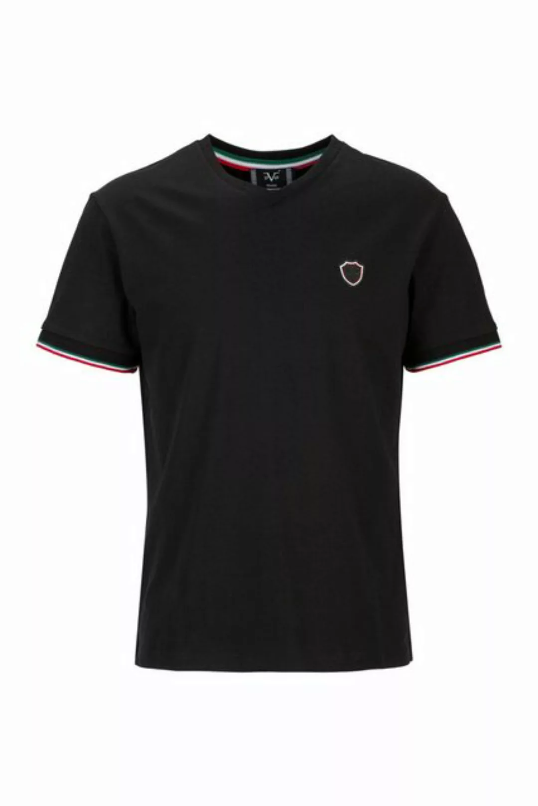 19V69 Italia by Versace T-Shirt TASSILO V-Neck mit Logo-Stickerei (S-3XL) günstig online kaufen