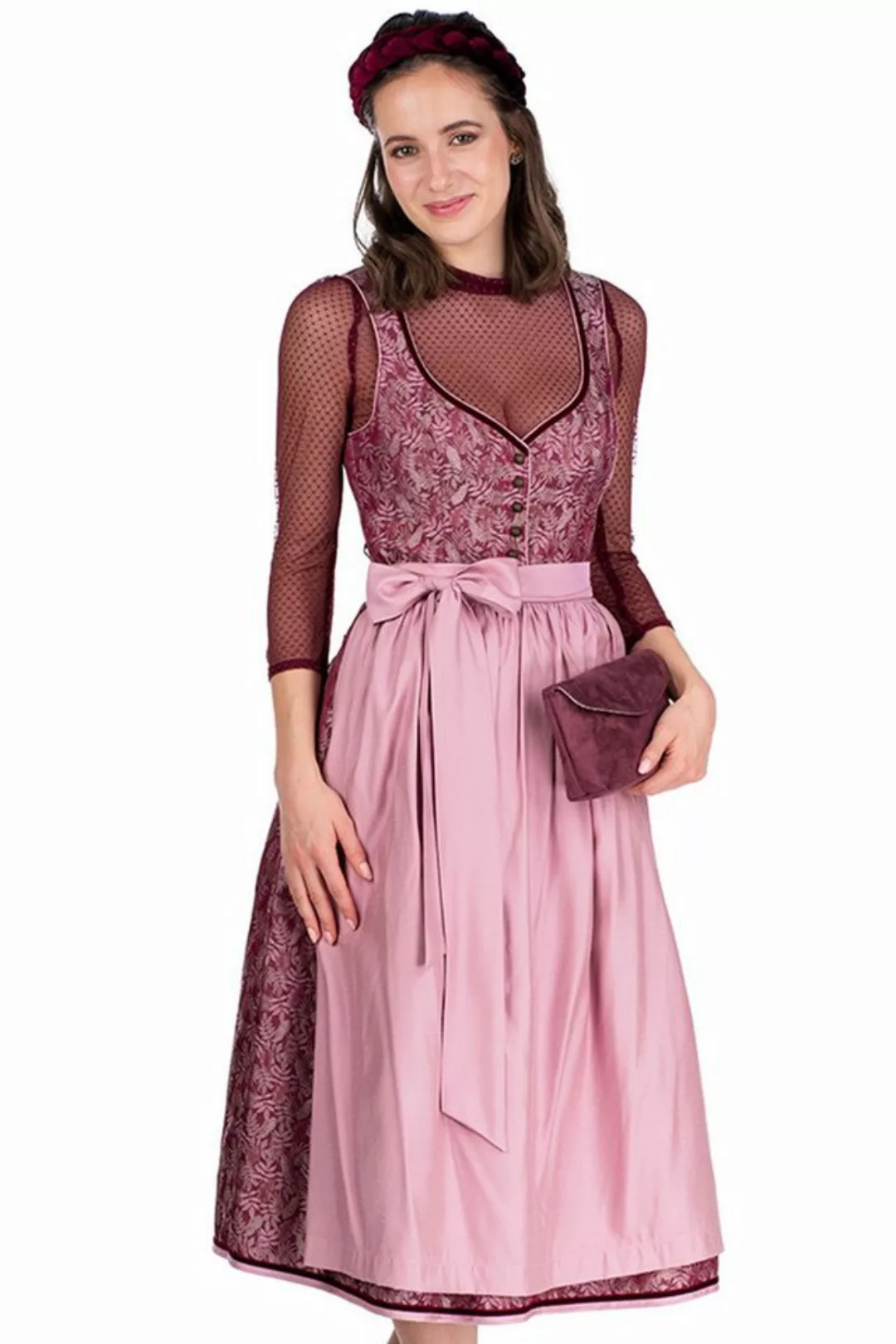 MarJo Dirndl Midi Dirndl 2tlg. - AMELIE - wine/rosenholz günstig online kaufen