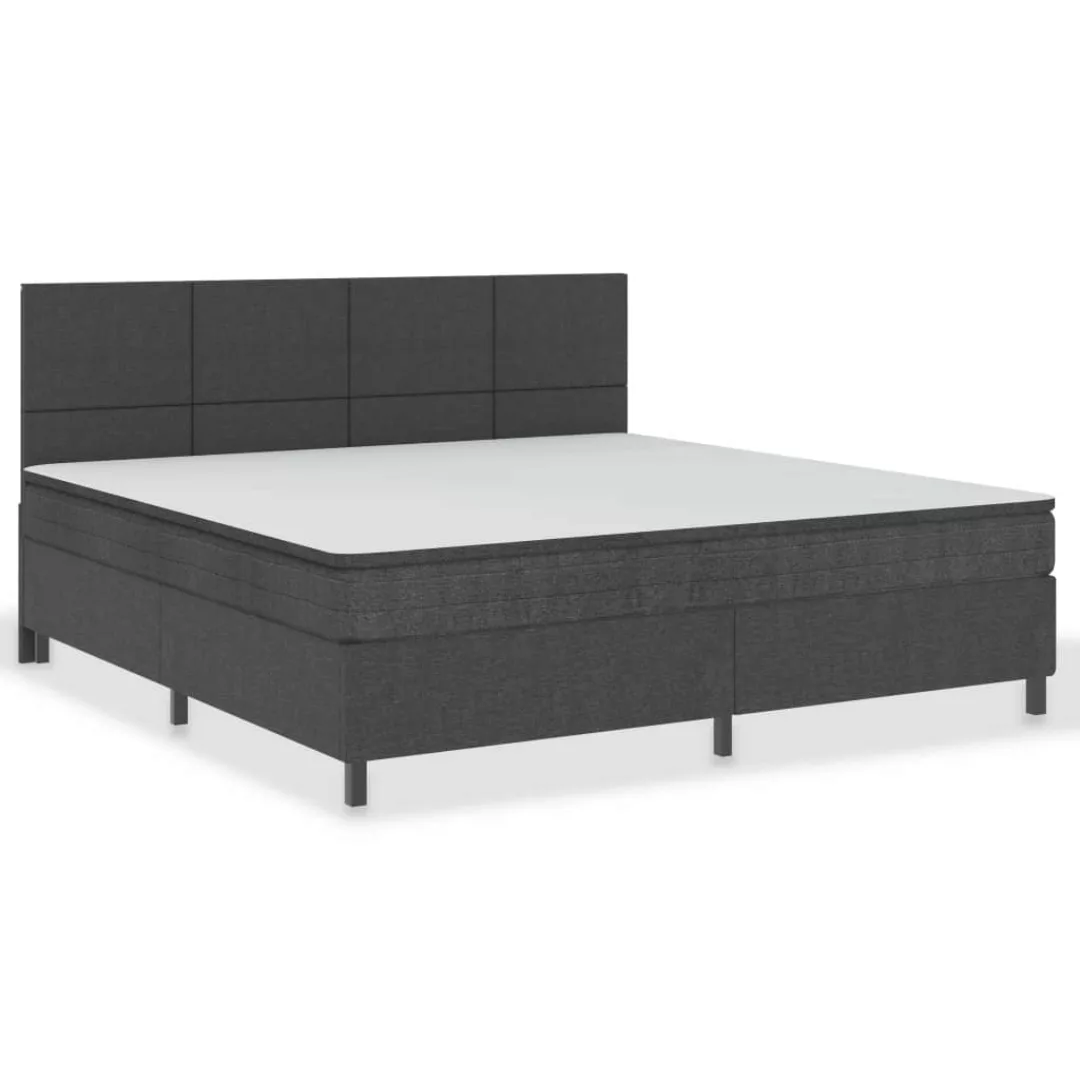 Boxspringbett Dunkelgrau Stoff 200x200 Cm günstig online kaufen