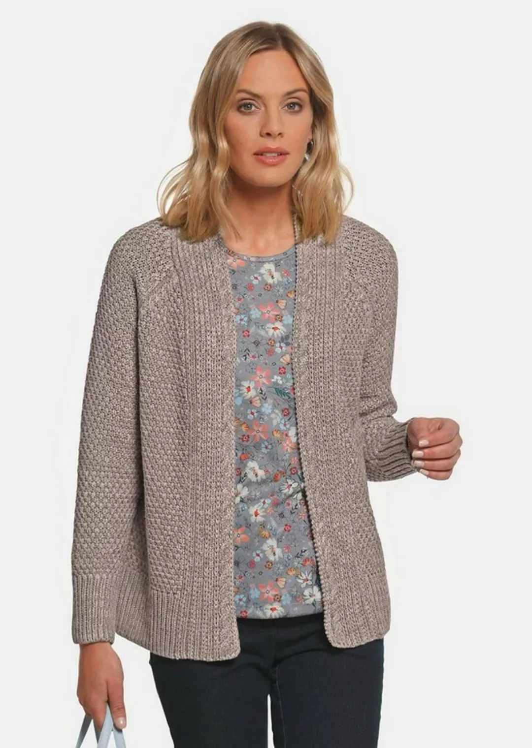 GOLDNER Strickjacke Kurzgröße: Zeitlose Strickjacke in Grobstrick günstig online kaufen