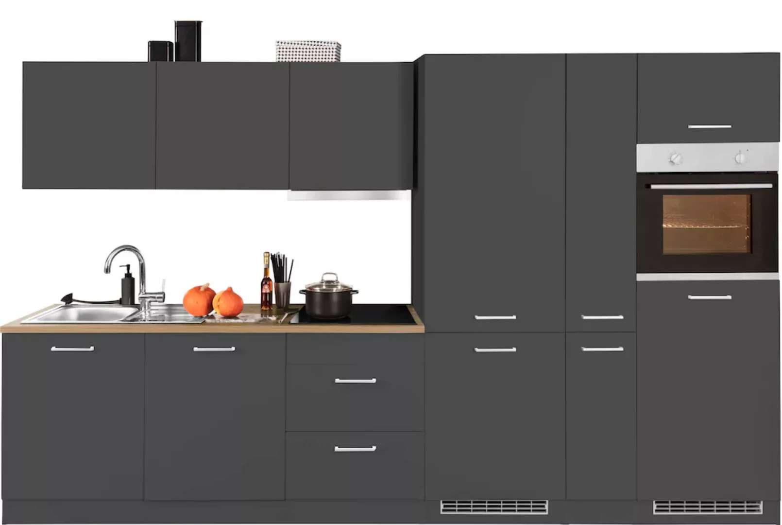 KOCHSTATION Küchenzeile "KS-Kehl", mit E-Geräten, 330cm, inkl. Kühl/Gefrier günstig online kaufen