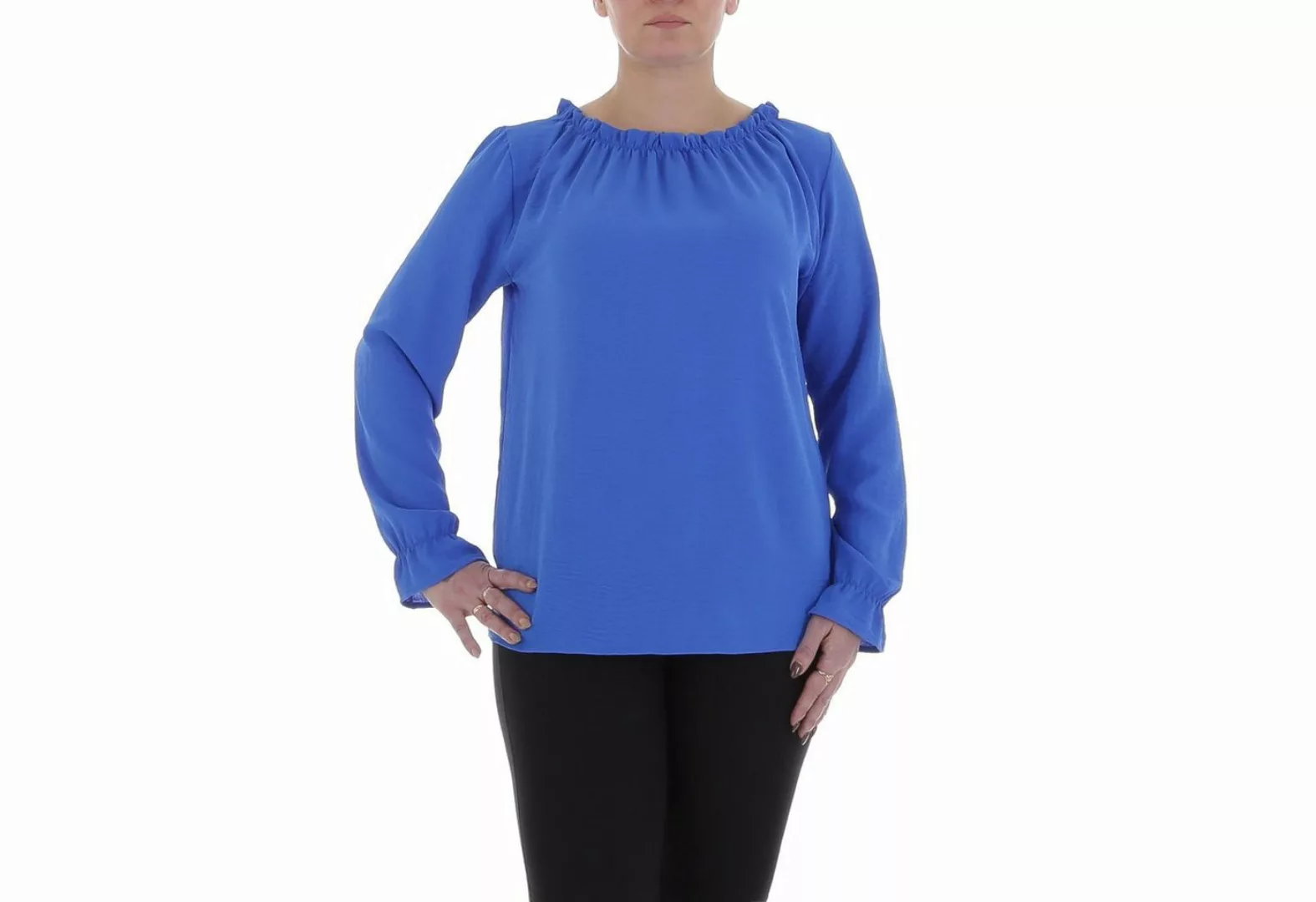 Ital-Design Langarmbluse Damen Elegant (85915873) Bluse in Blau günstig online kaufen