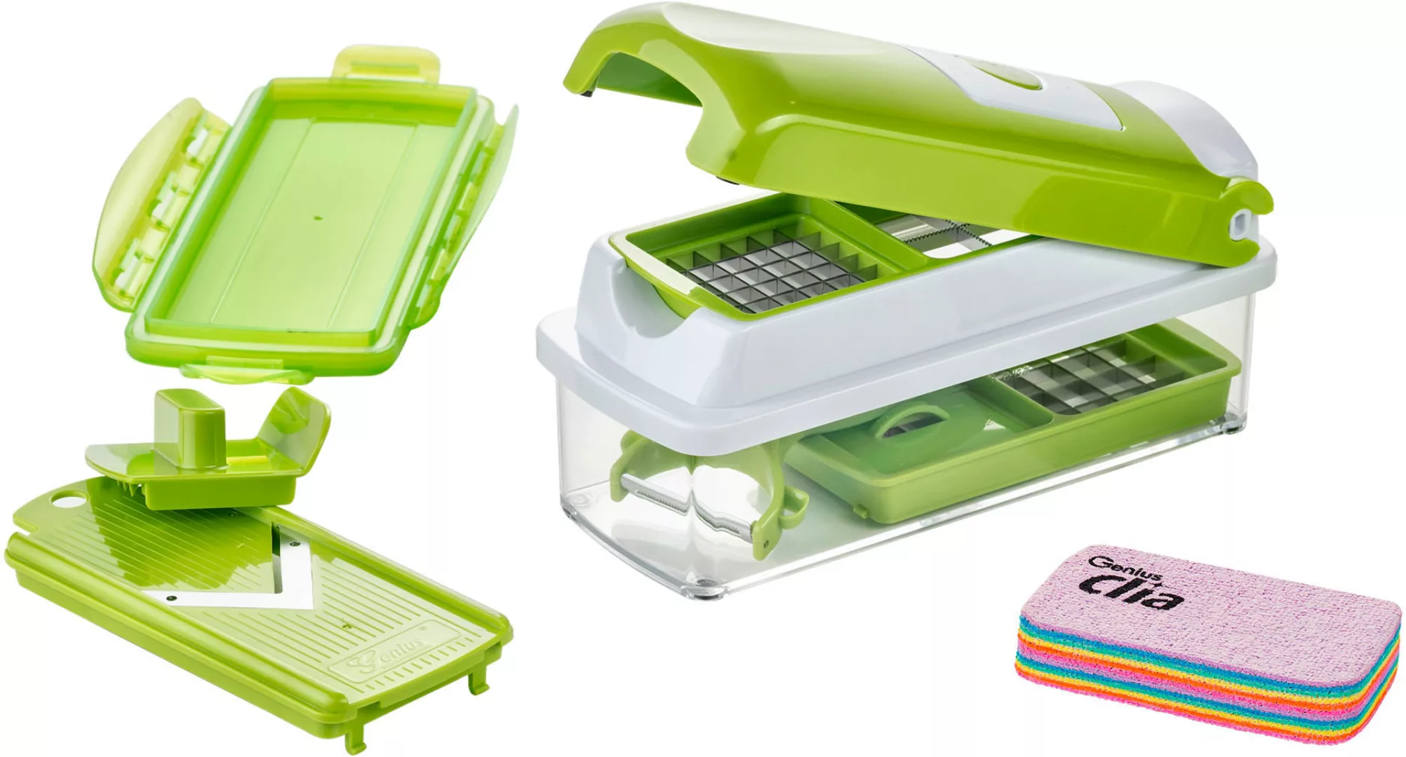 Genius Zerkleinerer »Nicer Dicer smart inkl. CLIA Rainbow Putzschwamm, Set günstig online kaufen