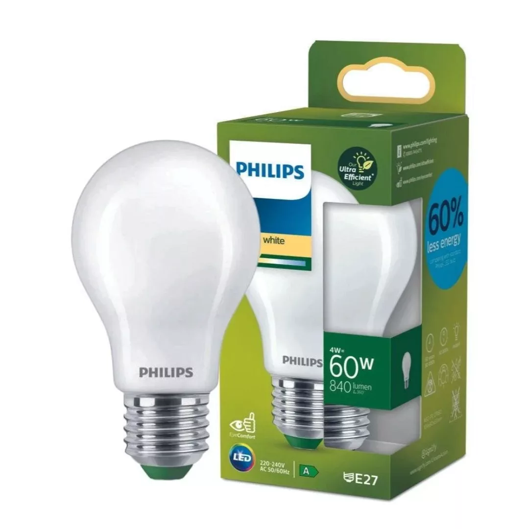 Philips LED Lampe E27 - Birne A60 4W 840lm 2700K ersetzt 60W standard Doppe günstig online kaufen