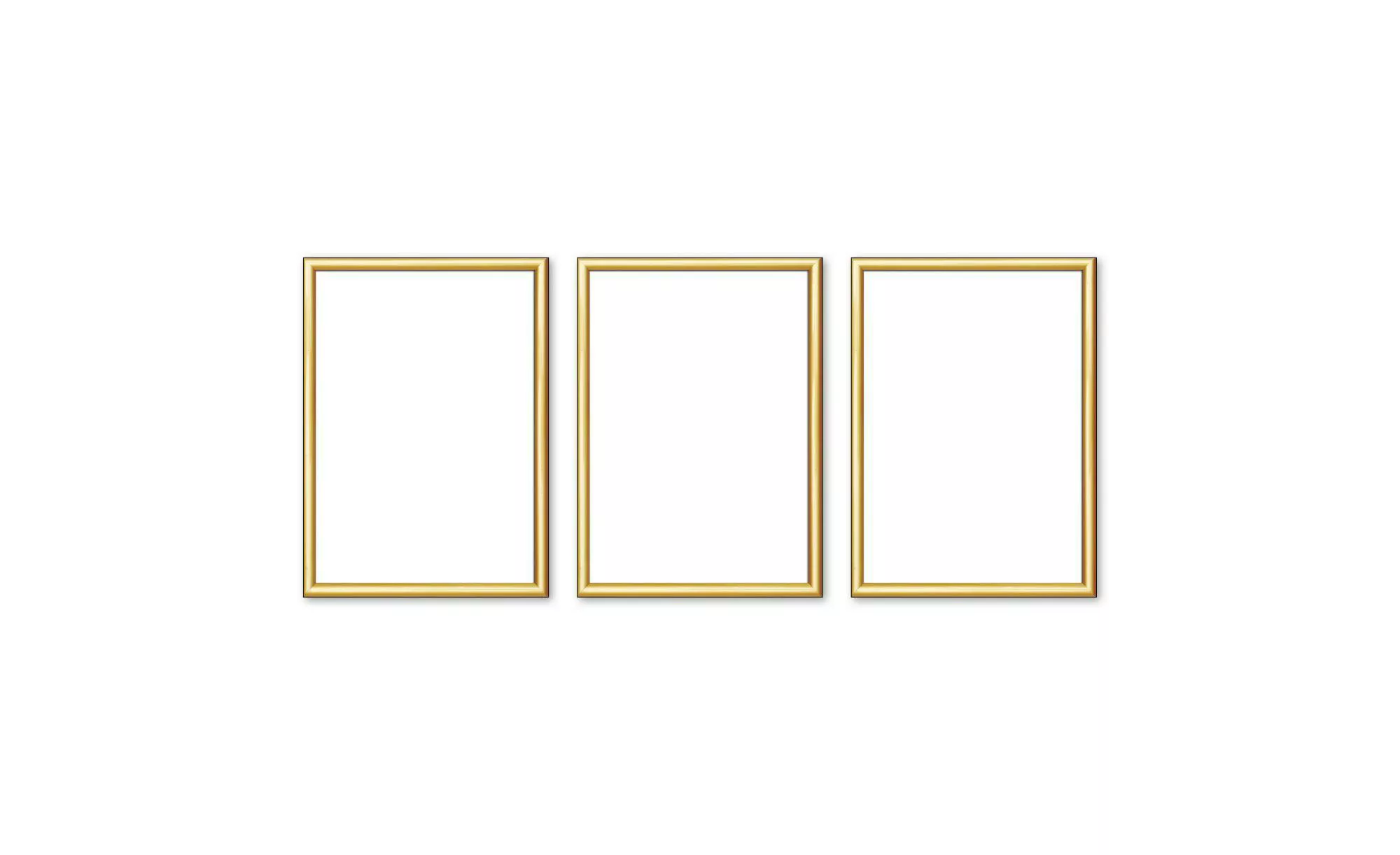 Bilderrahmen 13x18 cm  3er-Set   ¦ gold ¦ Kunststoff ¦ Maße (cm): B: 13 H: günstig online kaufen