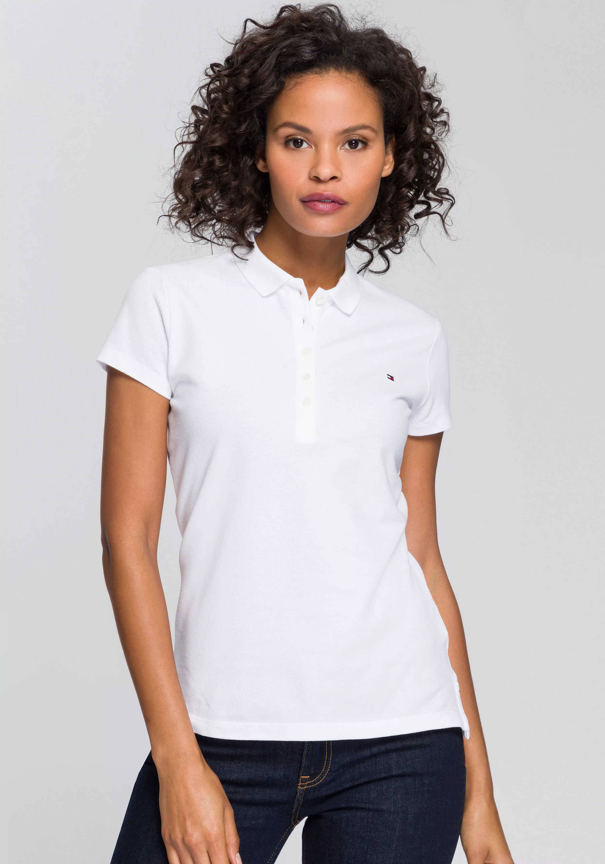 Tommy Hilfiger Poloshirt "HERITAGE SHORT SLEEVE SLIM POLO", mit Tommy Hilfi günstig online kaufen