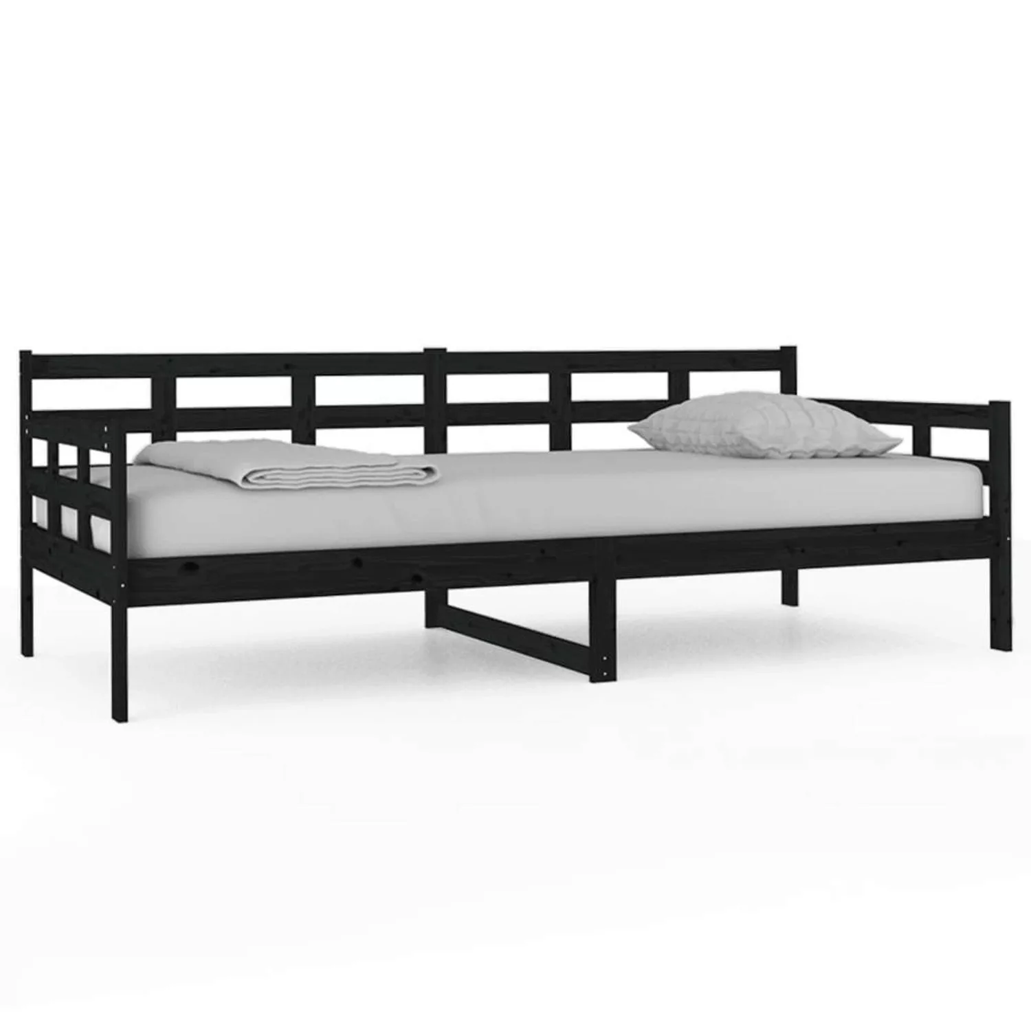 Vidaxl Tagesbett Schwarz Massivholz Kiefer 90x200 Cm günstig online kaufen