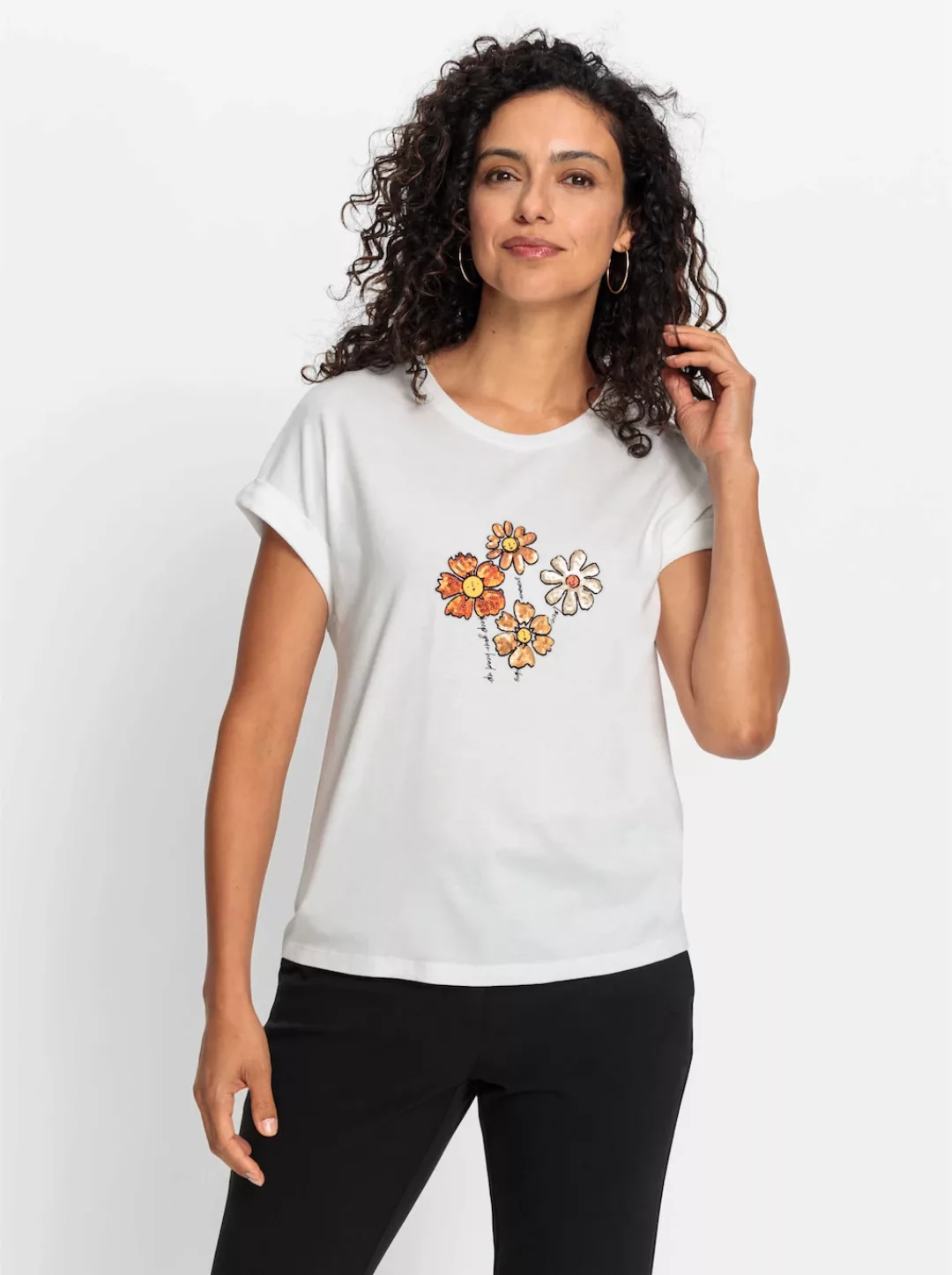 Inspirationen Rundhalsshirt "Rundhals-Shirt", (1 tlg.) günstig online kaufen