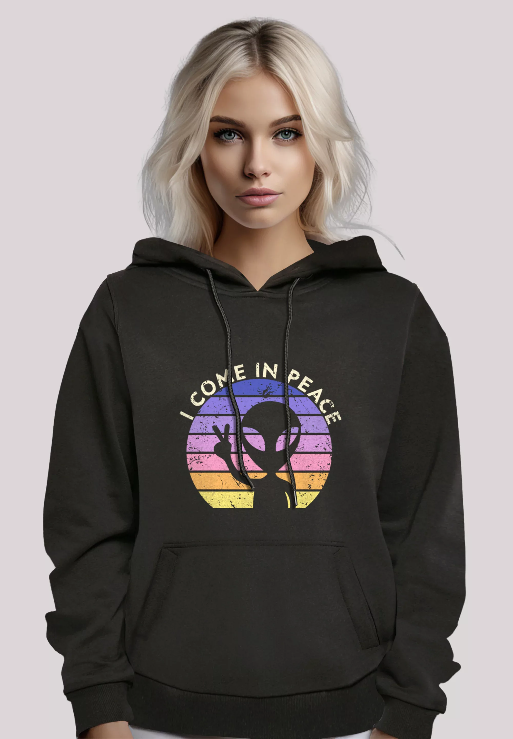 F4NT4STIC Kapuzenpullover "Alien Peace Sunset", Premium Qualität günstig online kaufen