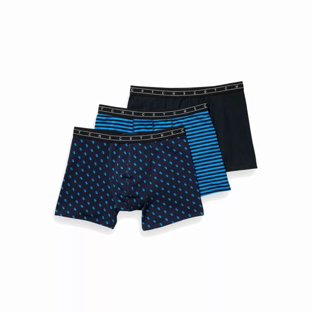 SCOTCH&SODA Herren Boxer-Shorts, 3er Pack - Long Shorts, Cotton Stretch günstig online kaufen
