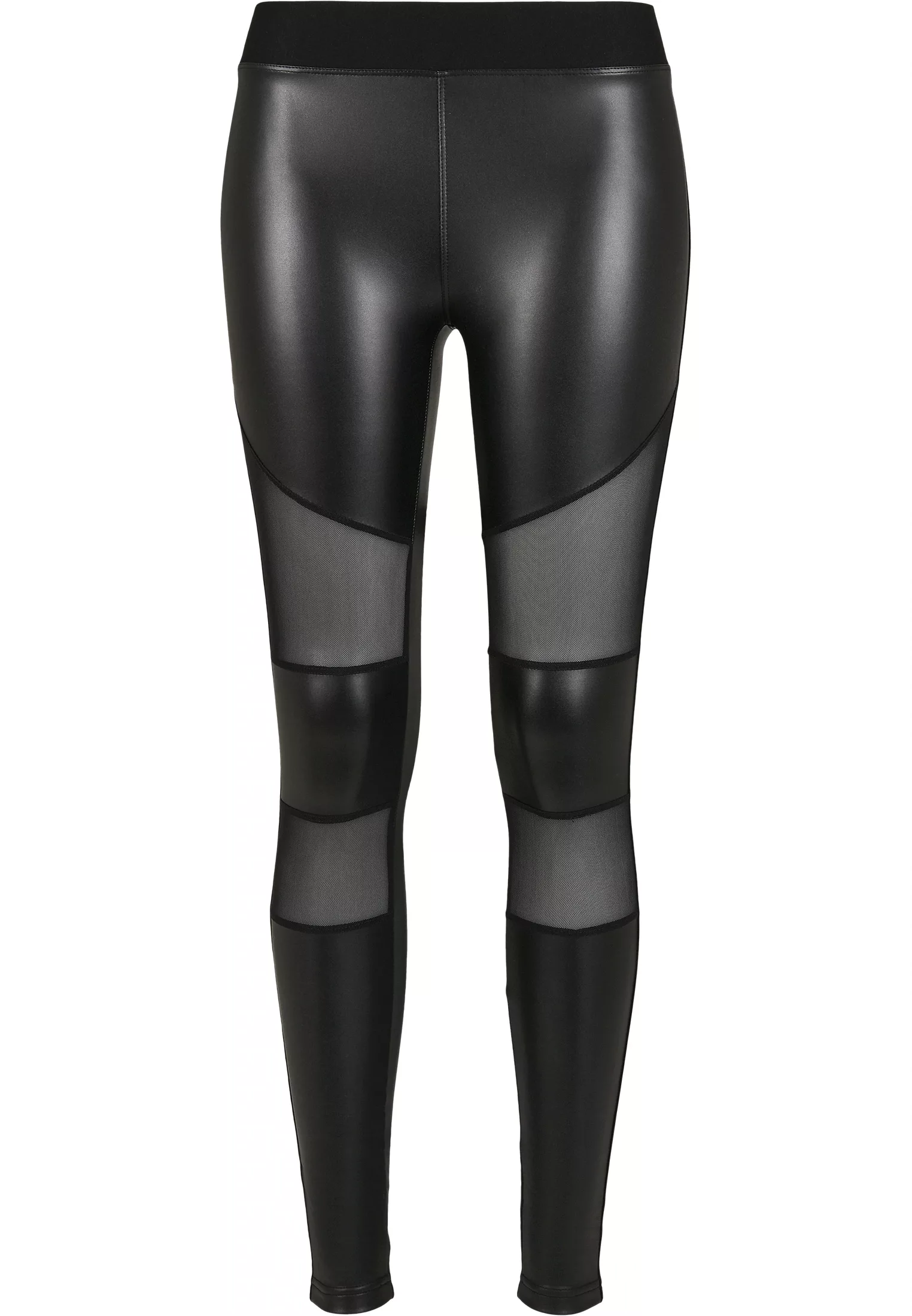 URBAN CLASSICS Leggings "Damen Ladies Tech Mesh Faux Leather Leggings", (1 günstig online kaufen