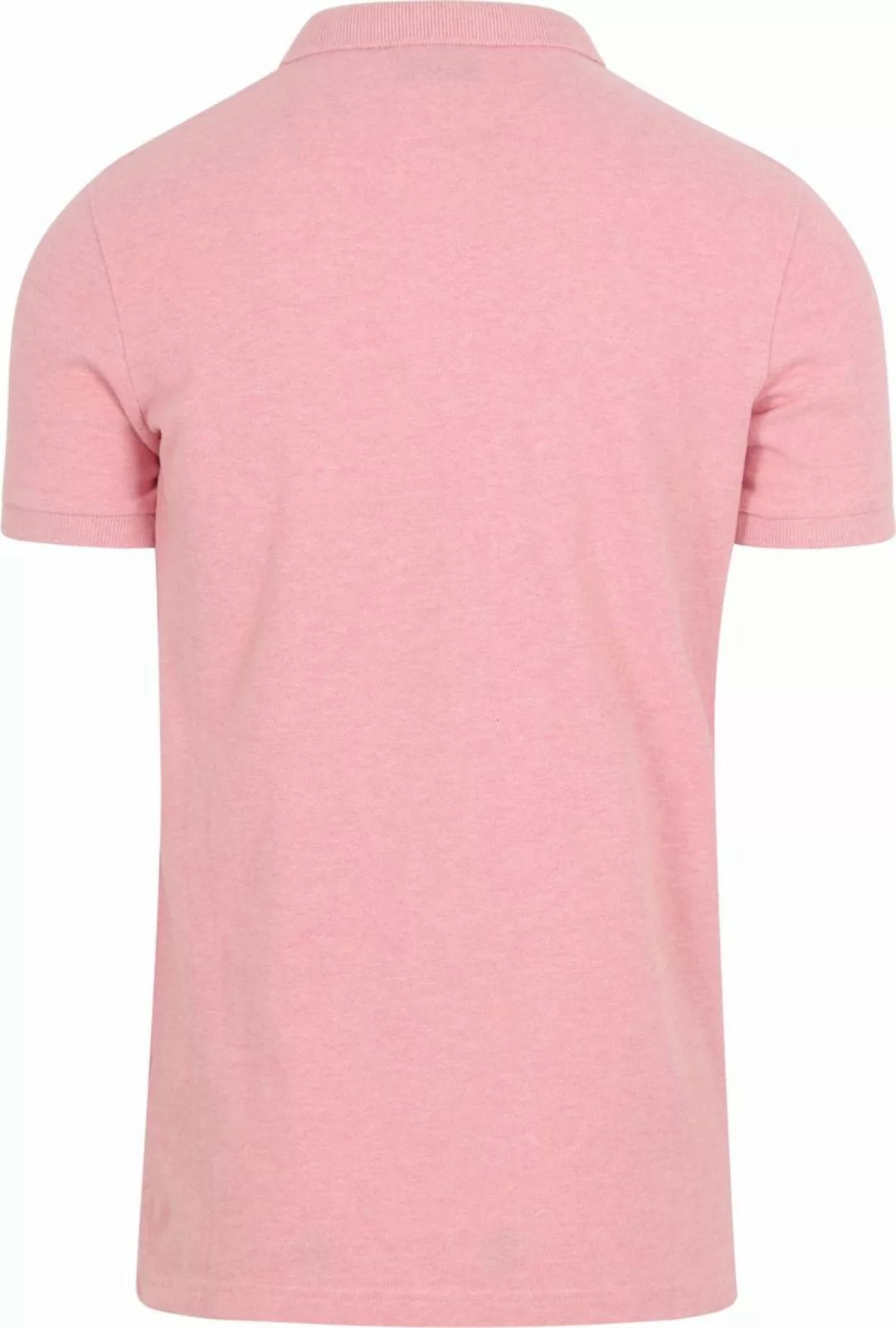 Superdry Classic Poloshirt Melange Rosa - Größe M günstig online kaufen