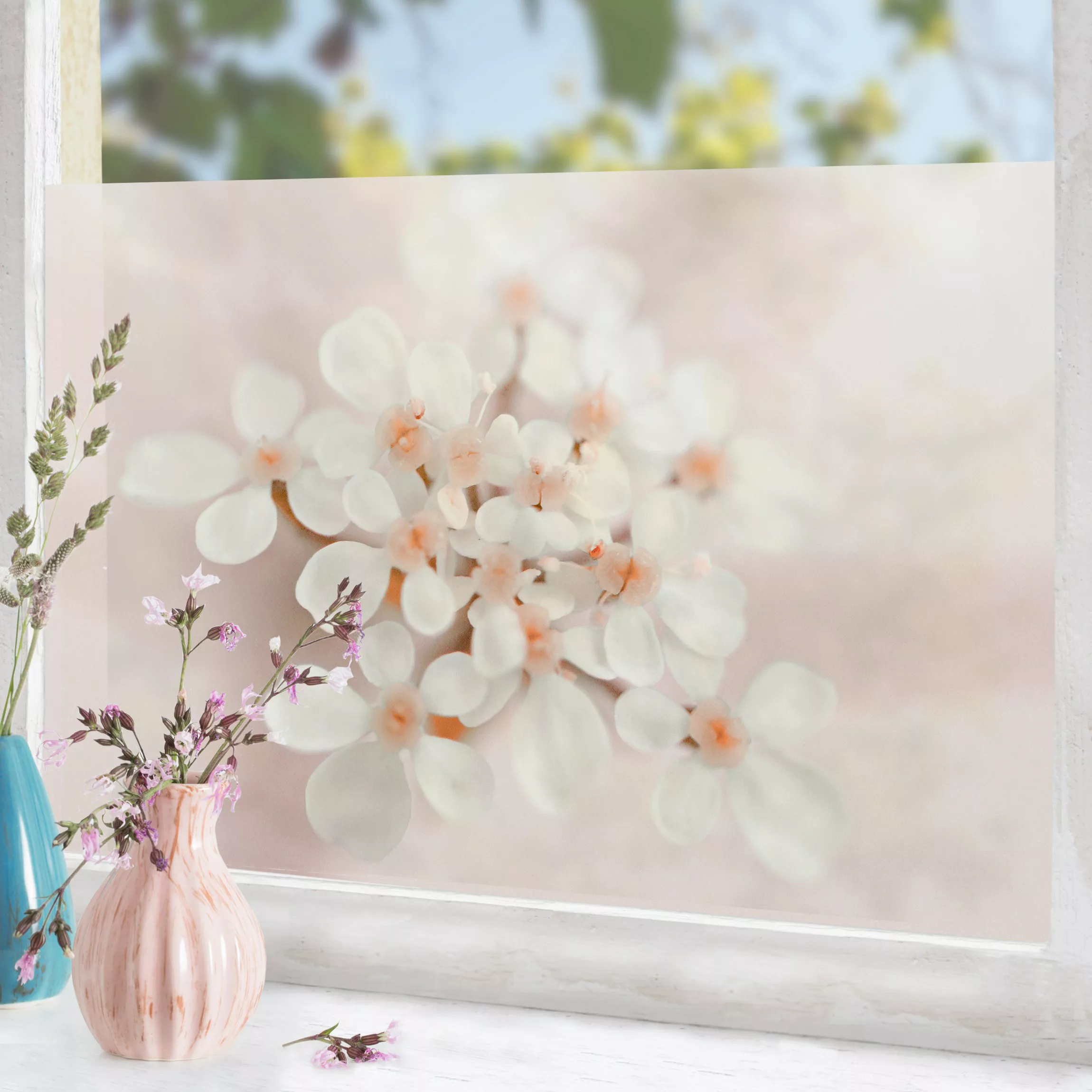 Fensterfolie Miniblüten im Rosanen Licht günstig online kaufen