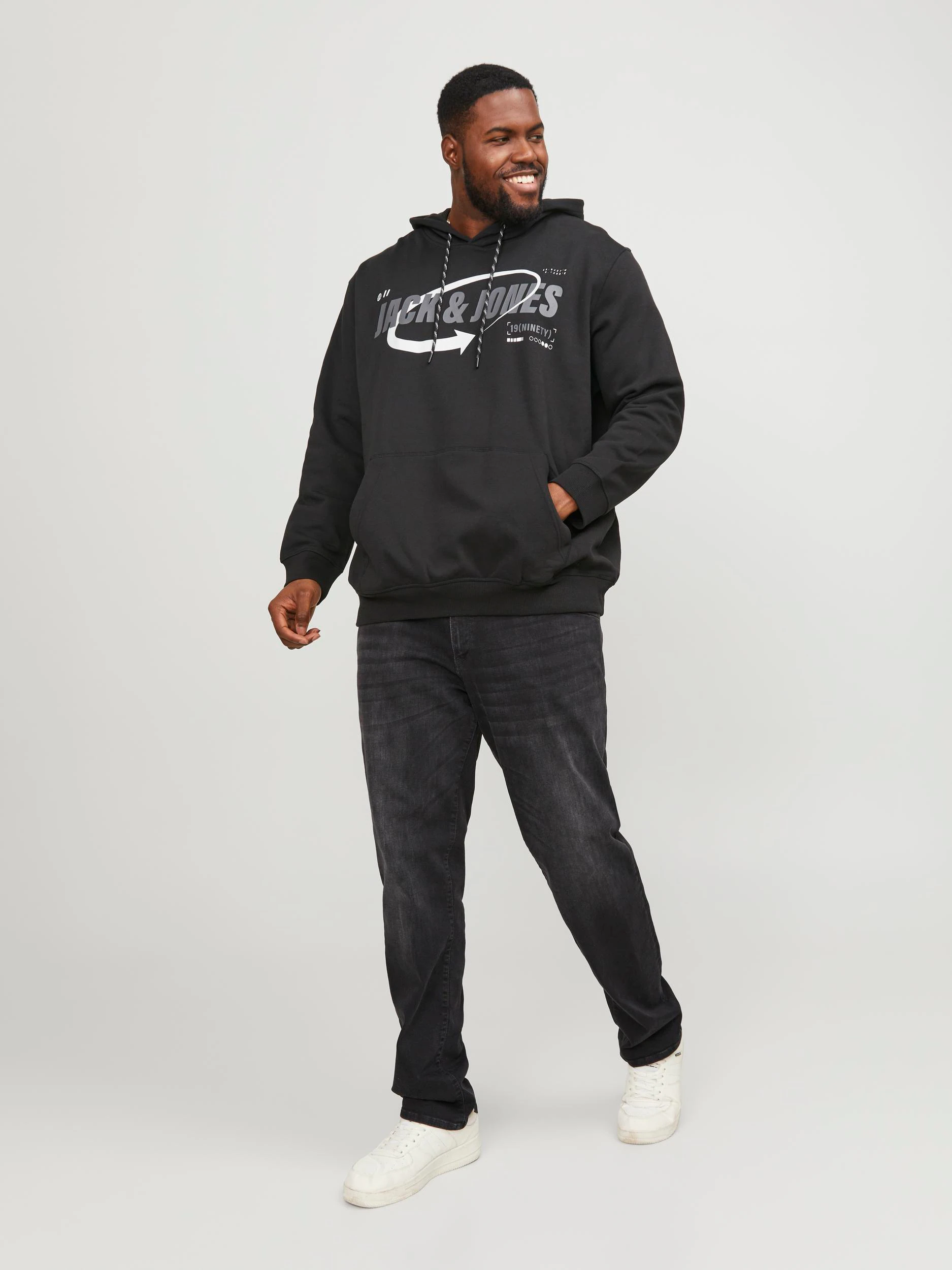 Jack & Jones PlusSize Hoodie JCOBLACK SWEAT HOOD CH PLS günstig online kaufen