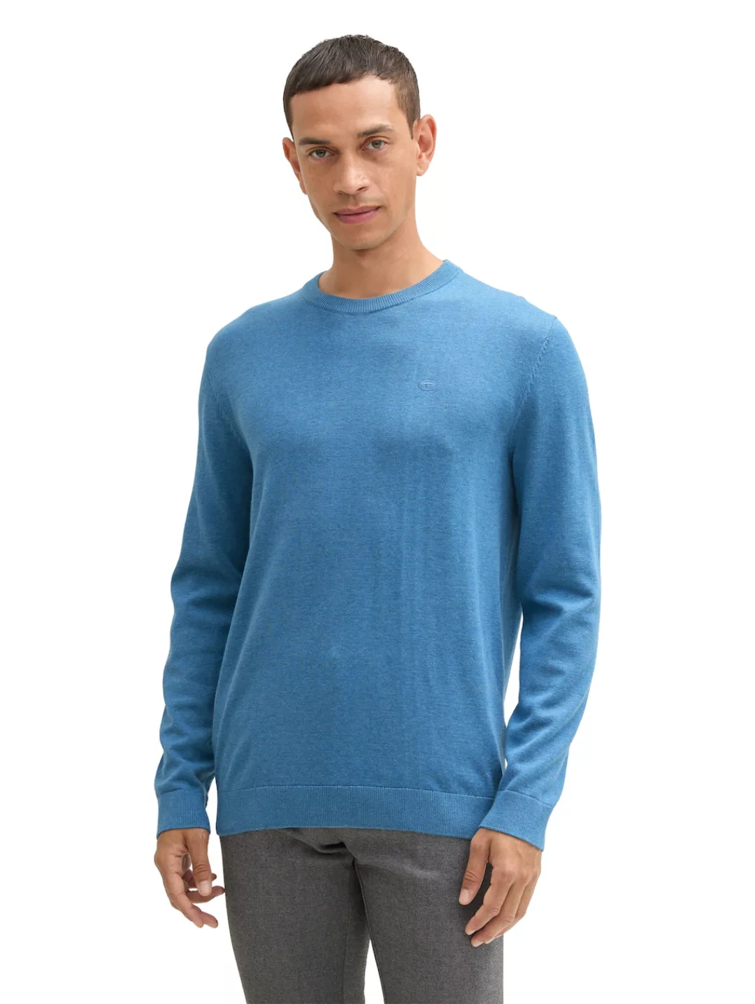 Tom Tailor Herren Rundhals Pullover BASIC CREWNECK KNIT - Relaxed Fit günstig online kaufen