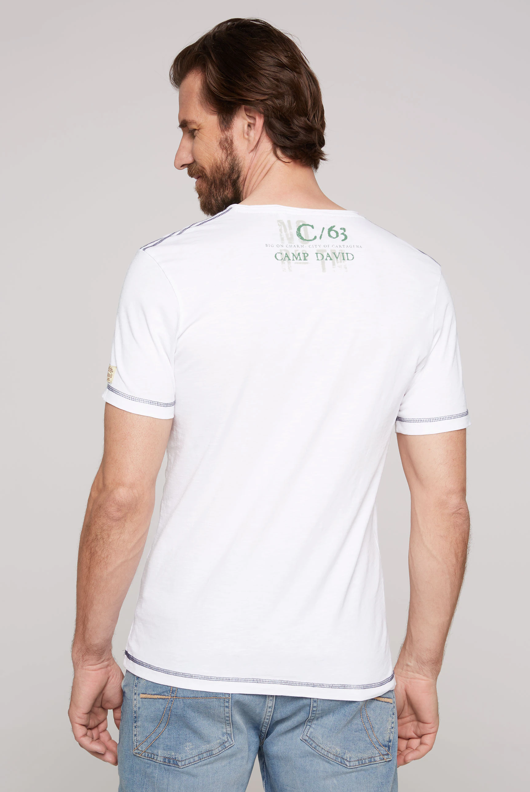 CAMP DAVID T-Shirt, mit Front- und Backprint günstig online kaufen