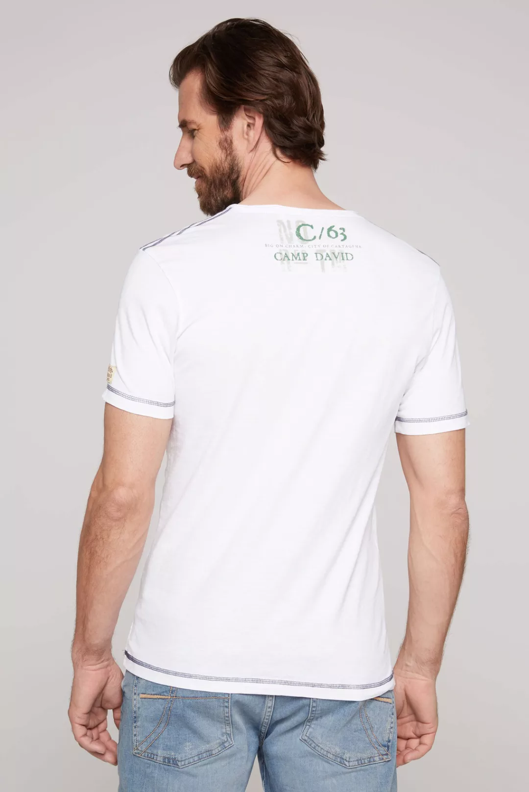 CAMP DAVID T-Shirt mit Front- und Backprint günstig online kaufen