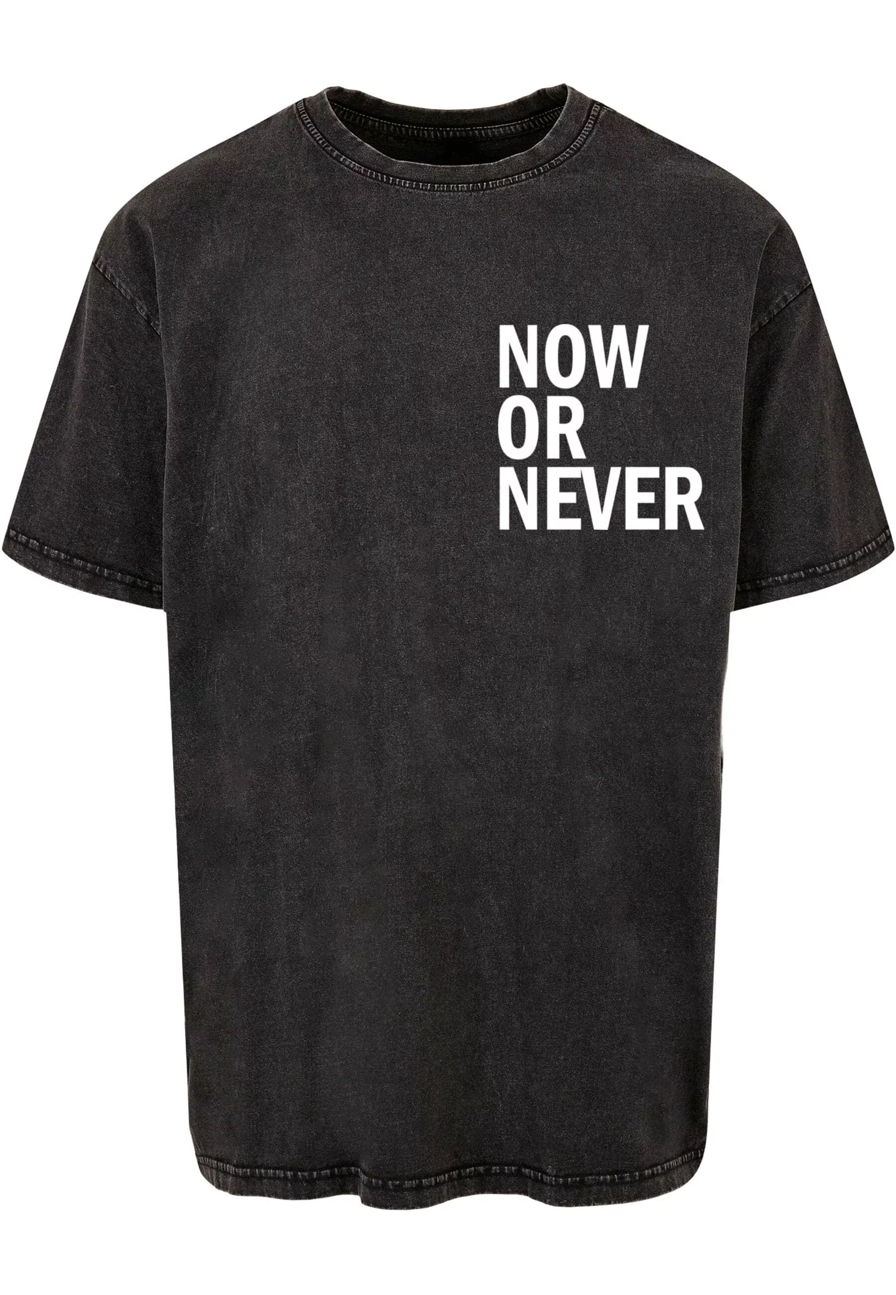 Merchcode T-Shirt "Merchcode Herren Now Or Never Acid Washed Heavy Oversize günstig online kaufen