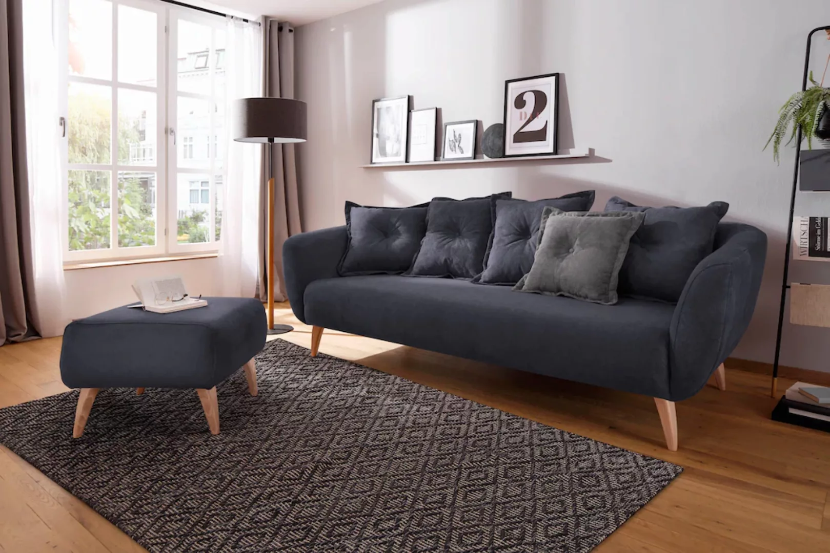 Home affaire 3-Sitzer "Baggio modern und romantisches Design, bequem", Zier günstig online kaufen