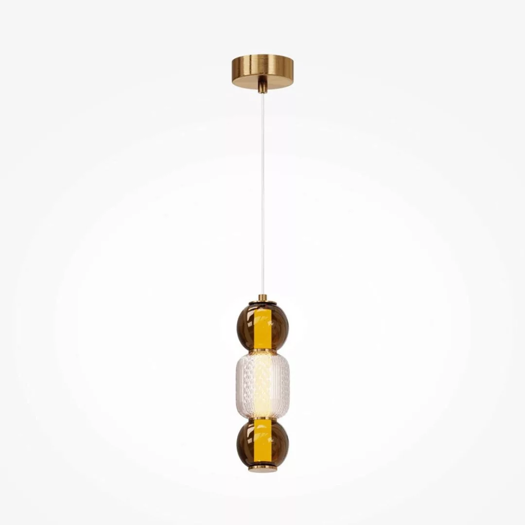 LED Pendelleuchte Drop in Gold und Transparent 16W 2000lm günstig online kaufen