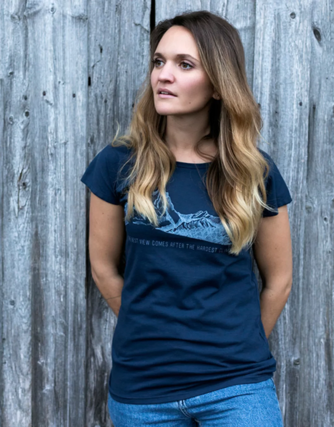 Bio T-shirt "Lea Climb Navy" günstig online kaufen