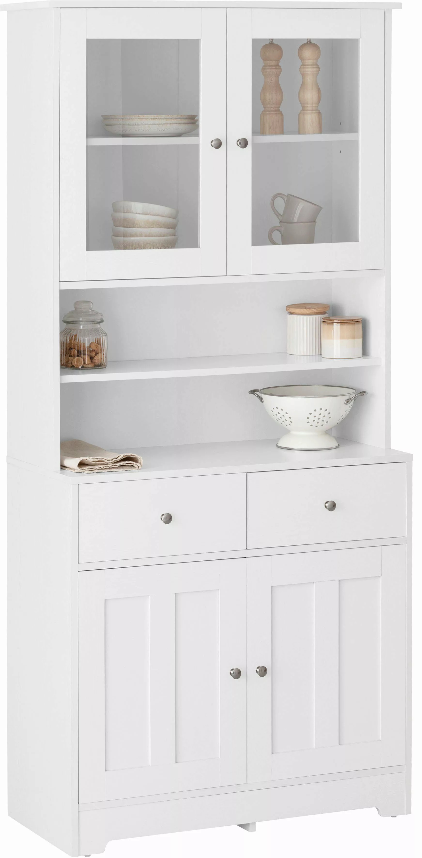 Home affaire Buffet "Kate", Breite 88 cm, mit Glastüren und Holztüren, Meta günstig online kaufen